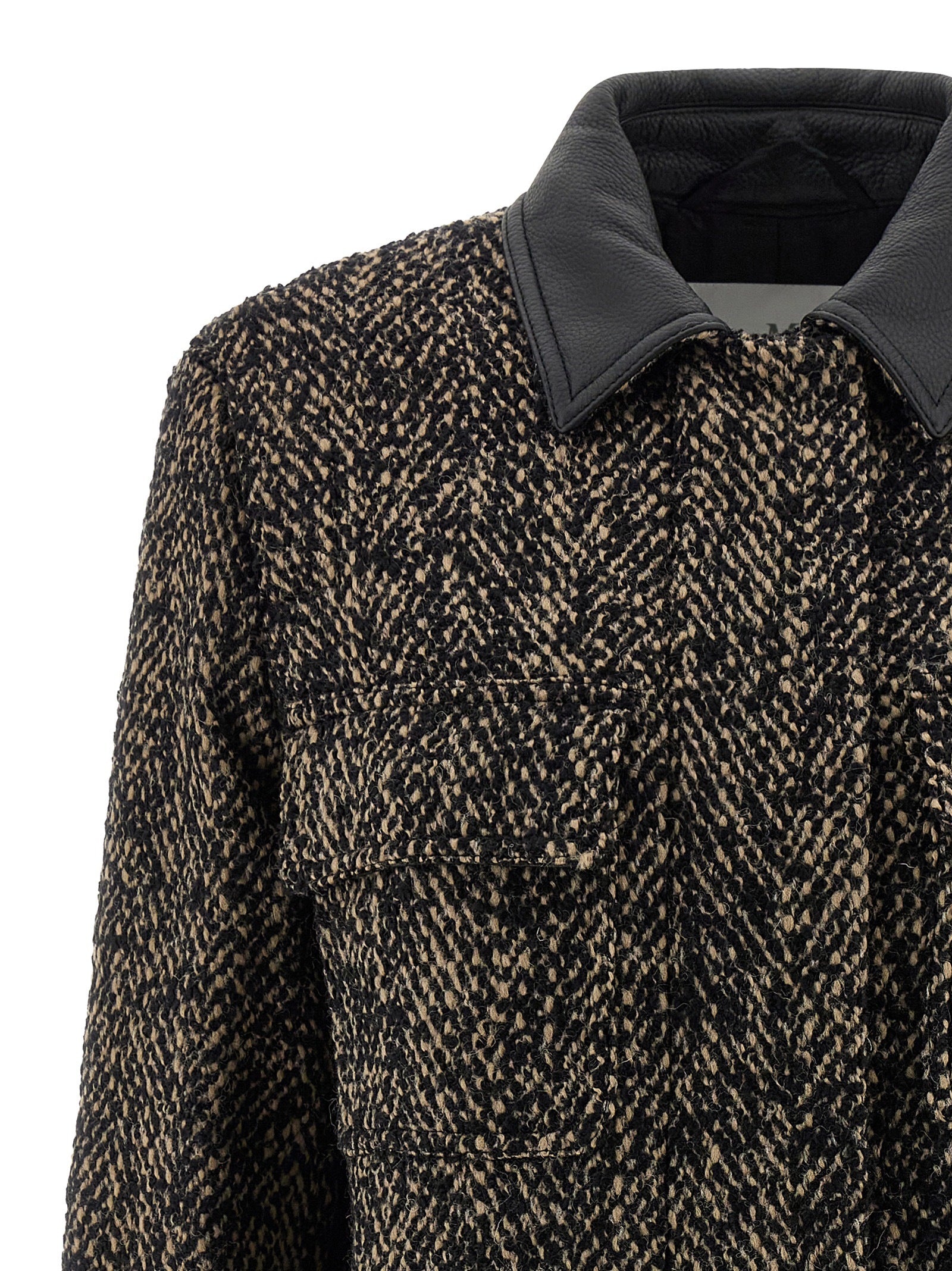 Max Mara Multicolor Virgin Wool Shell Women's Jacket