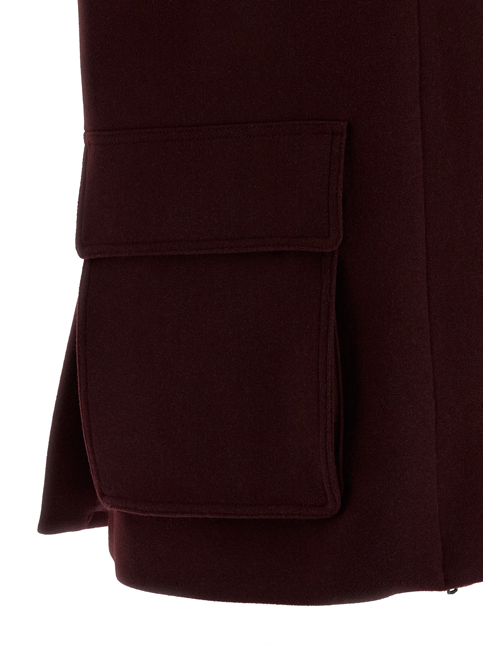 Max Mara Bordeaux Virgin Wool Sleeveless Women's Jacket