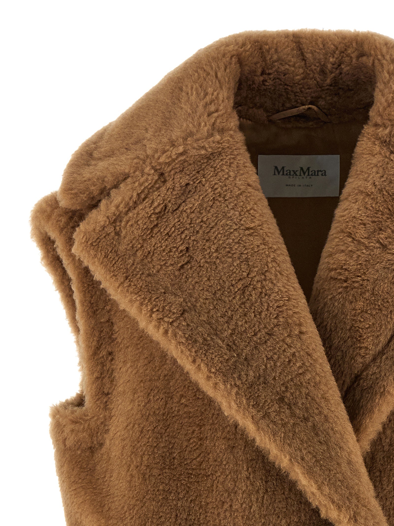 Max Mara Beige Wool Sleeveless Women's Jacket