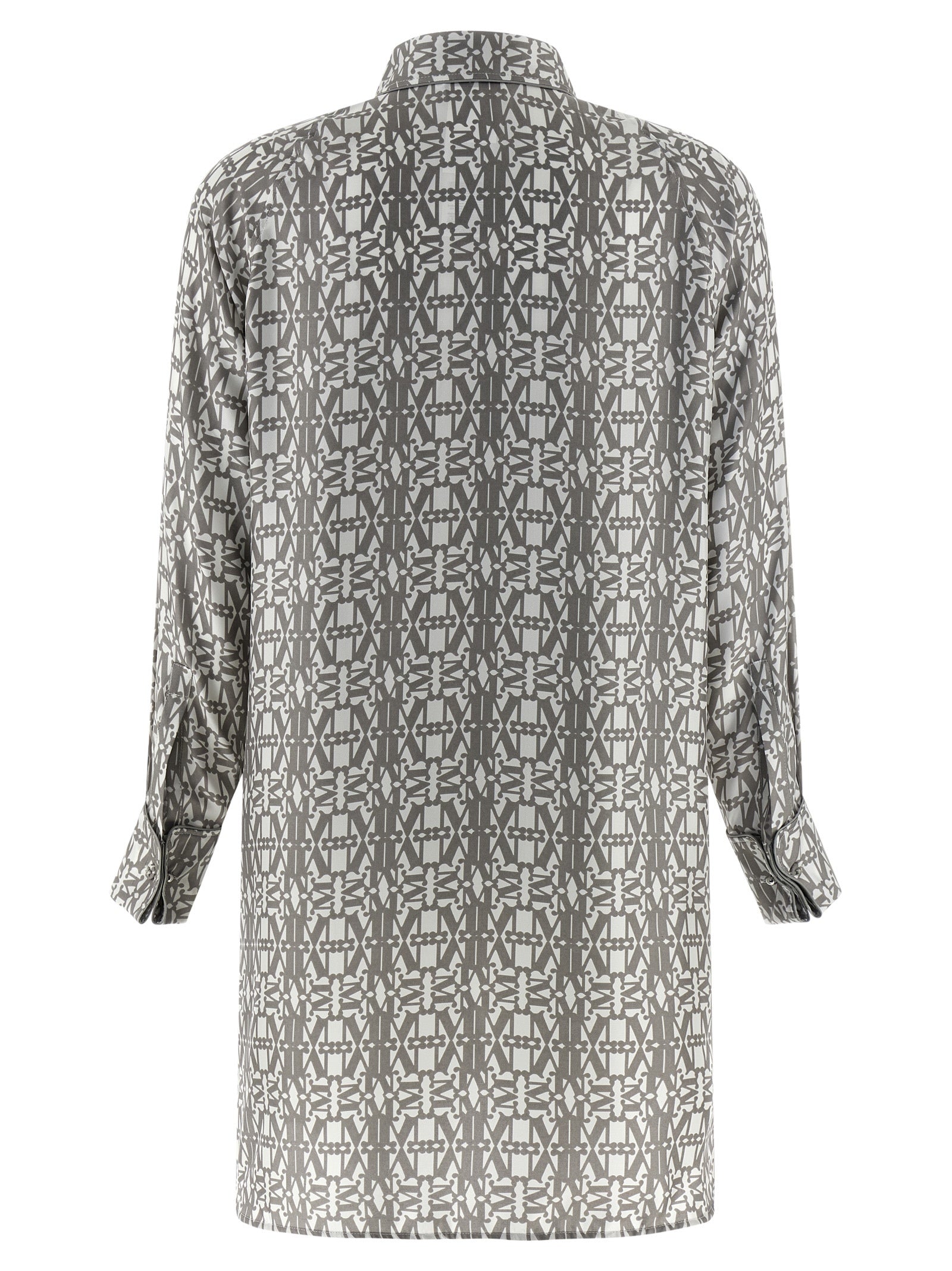 Max Mara Gray Silk Short Women's Dress