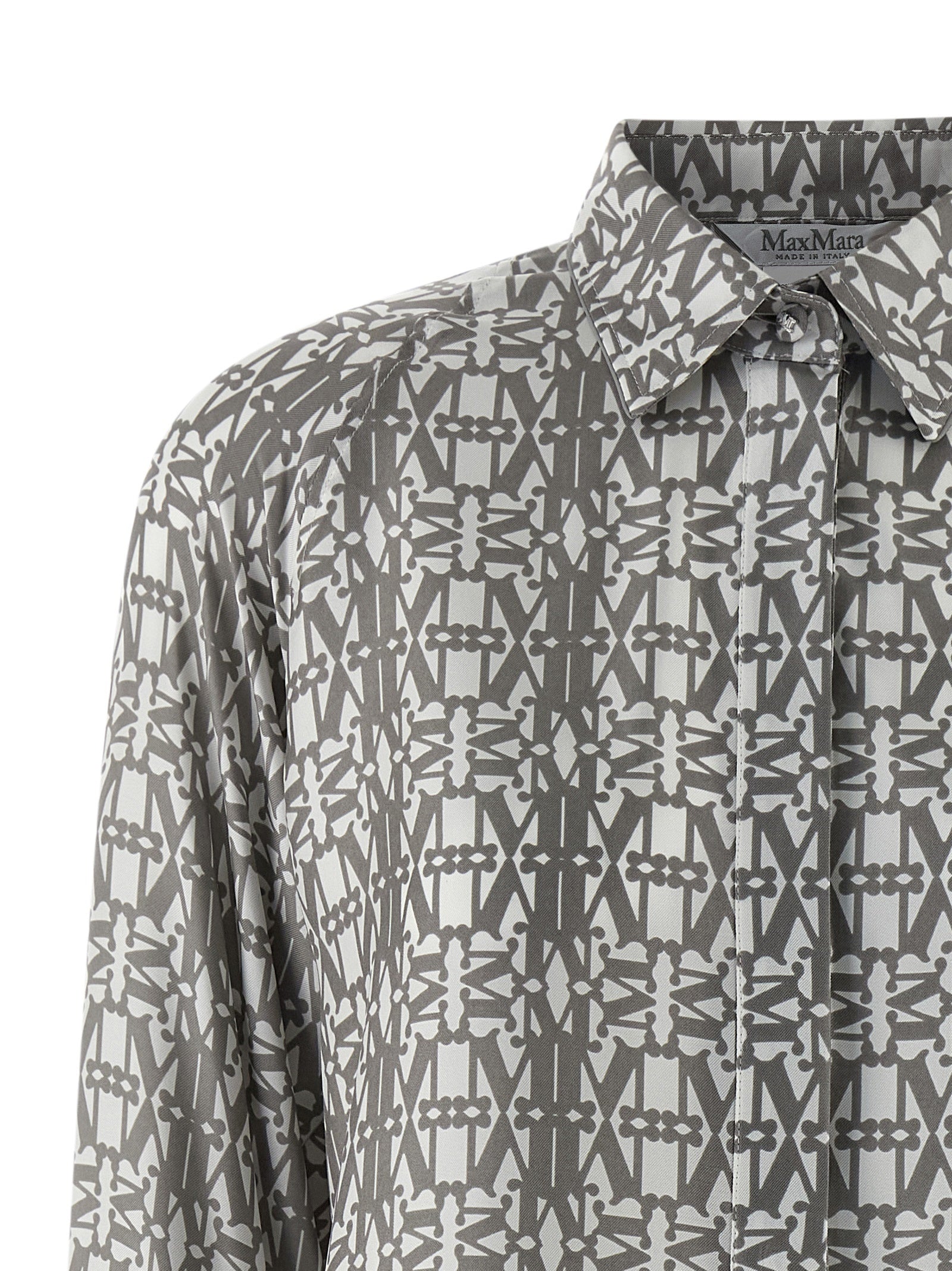Max Mara Gray Silk Short Women's Dress