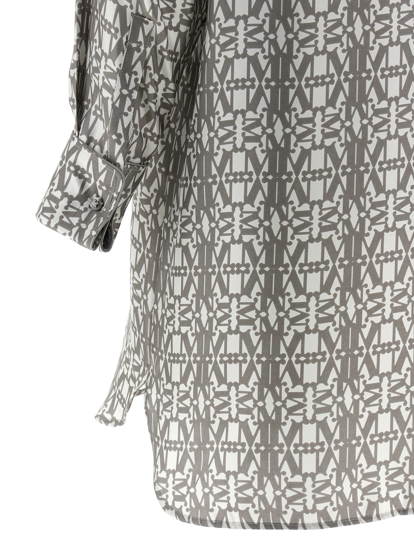 Max Mara Gray Silk Short Women's Dress