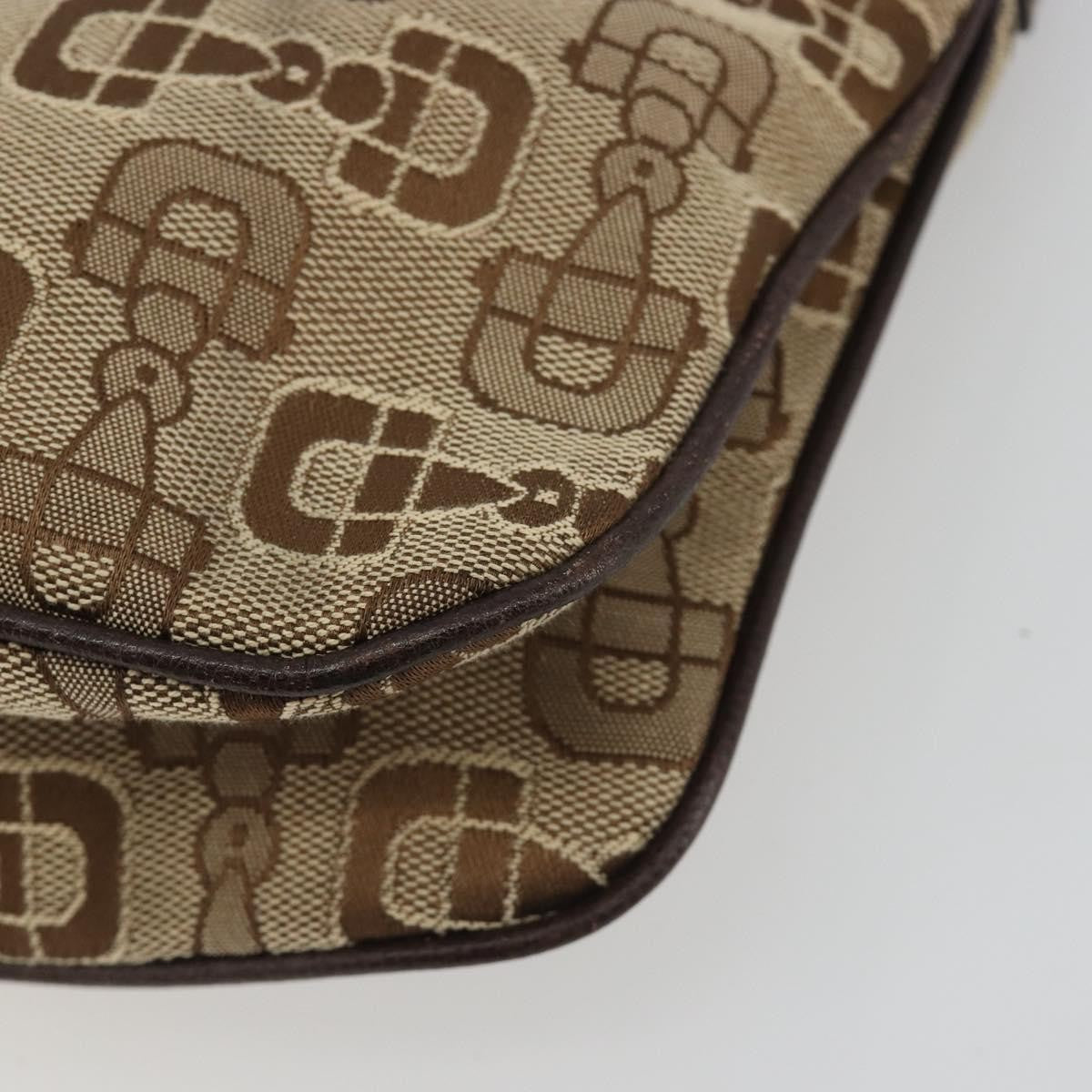 Gucci Vintage Top Handle Canvas Beige Canvas Handbag (Pre-Owned)