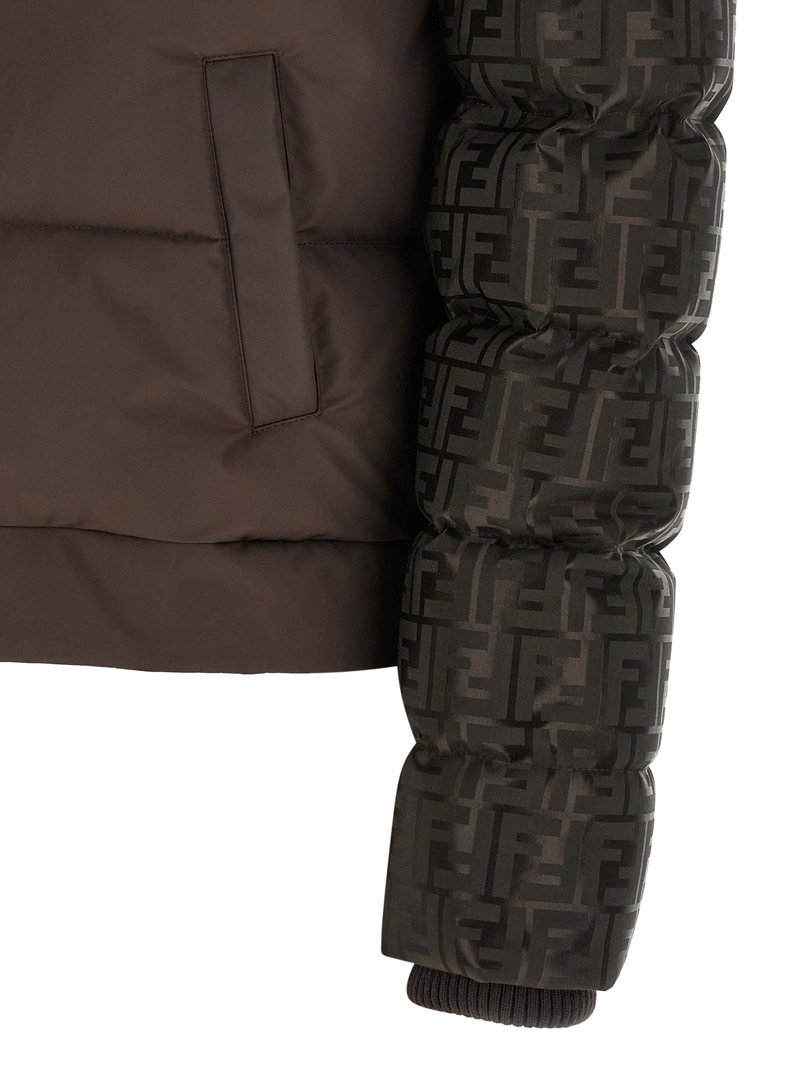 Fendi Brown Cotton Full-Length Women's Jacket