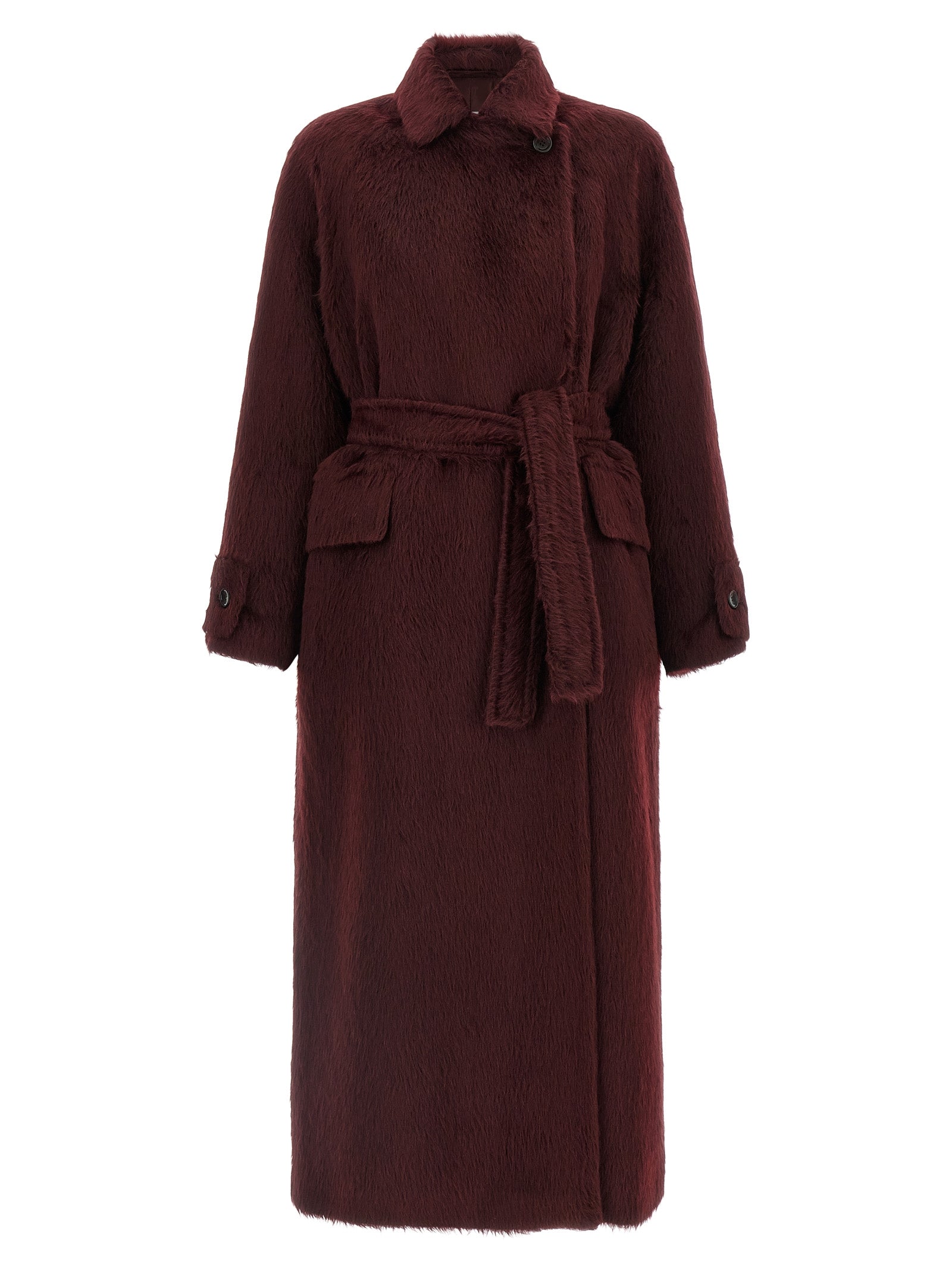Max Mara Bordeaux Wool Women's Coat