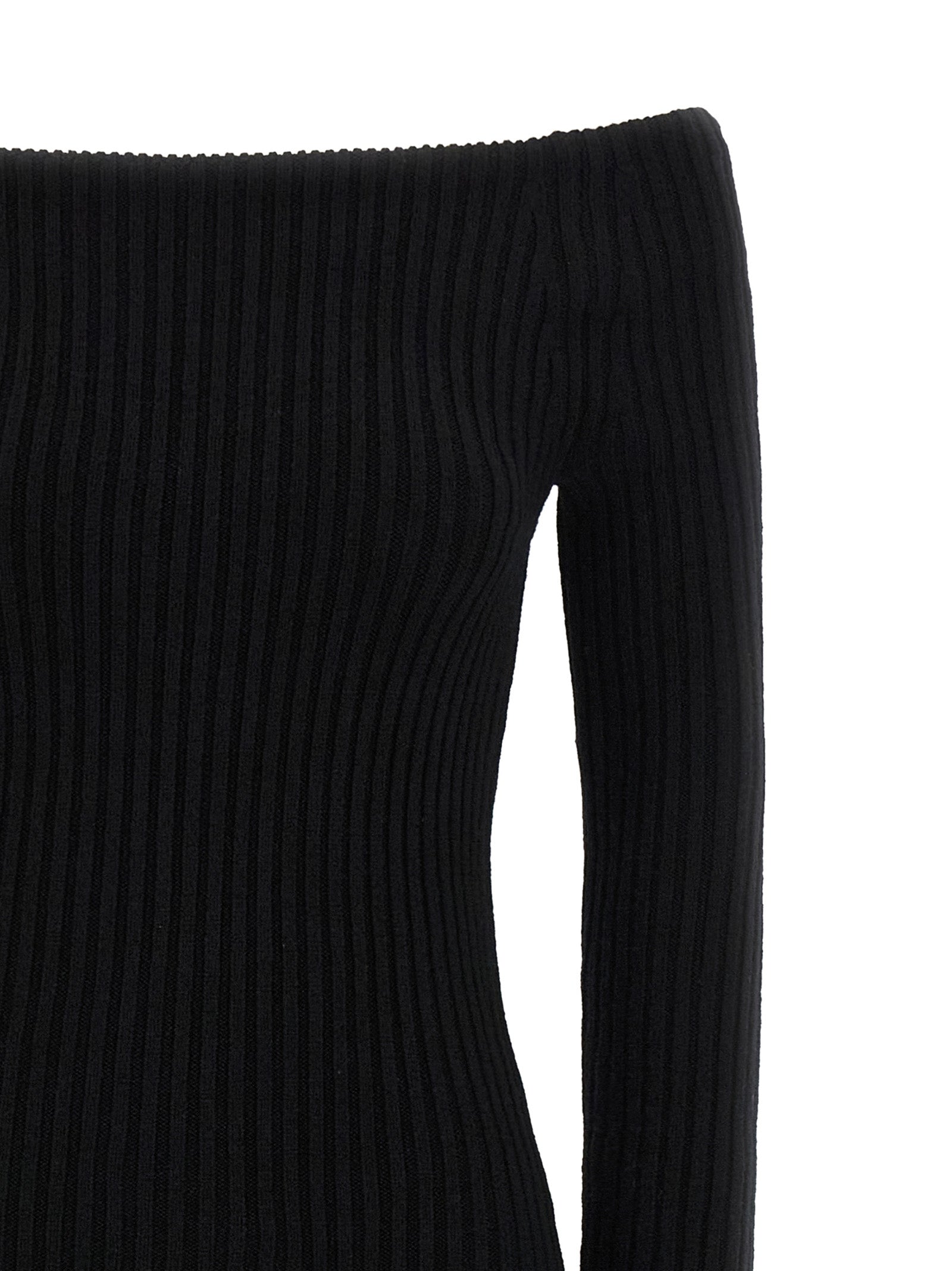 Max Mara Black Wool Long Women's Dress