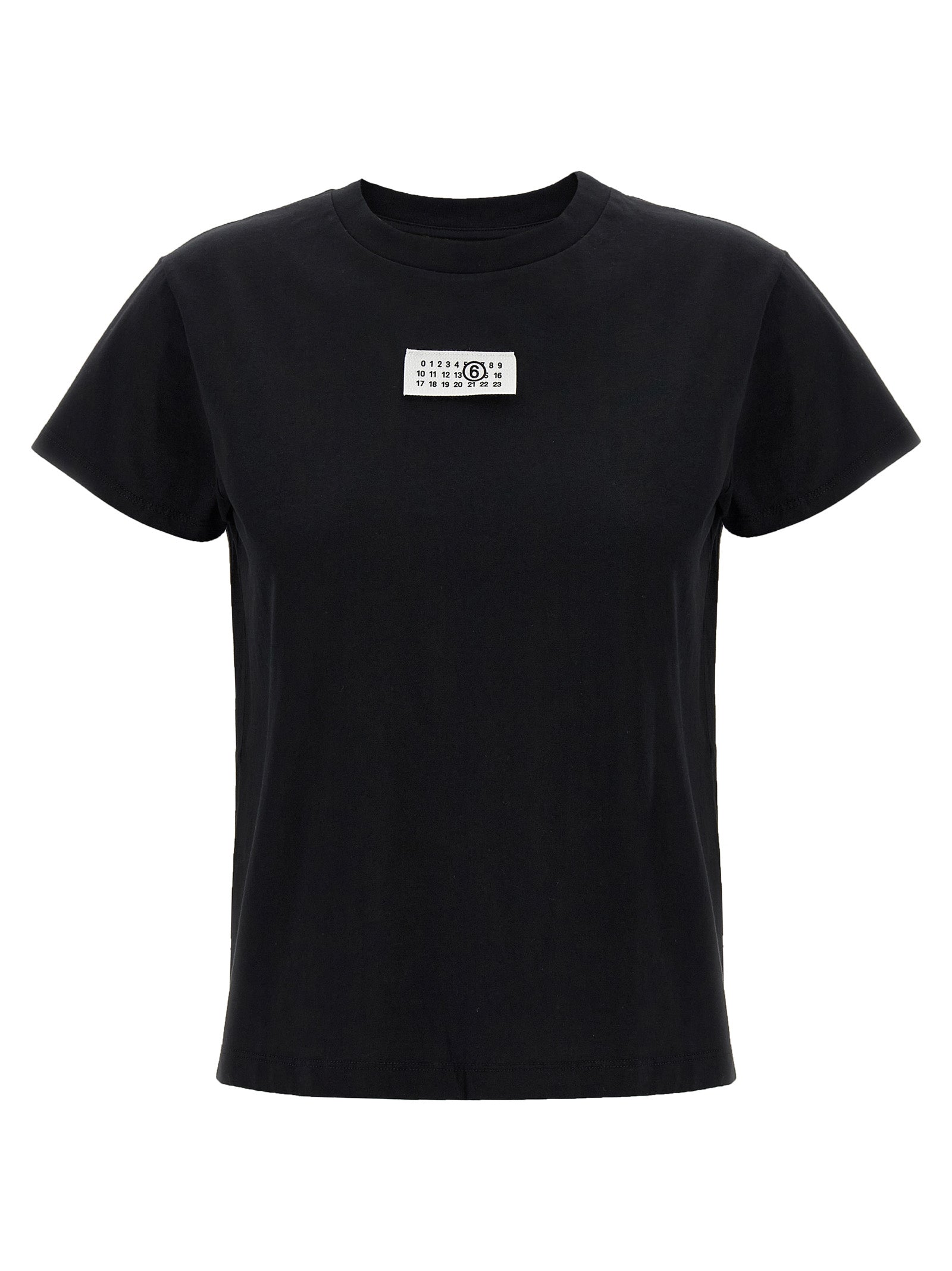 MM6 Maison Margiela Black Cotton Women's T-Shirt