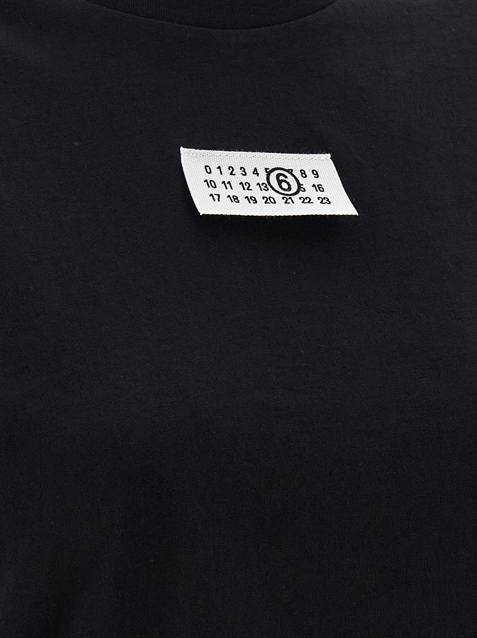 MM6 Maison Margiela Black Cotton Women's T-Shirt