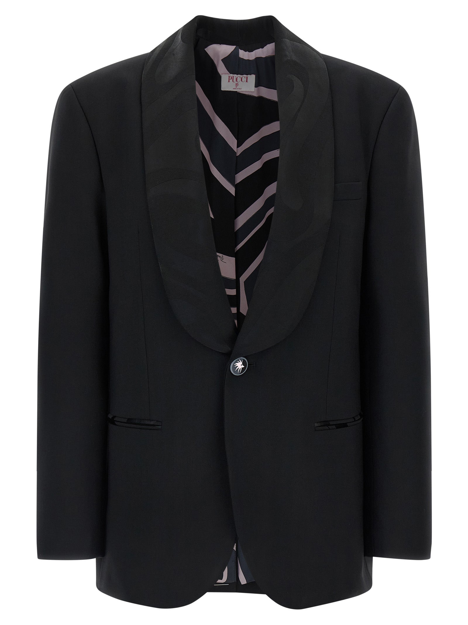 Emilio Pucci Black Virgin Wool Women's Blazer