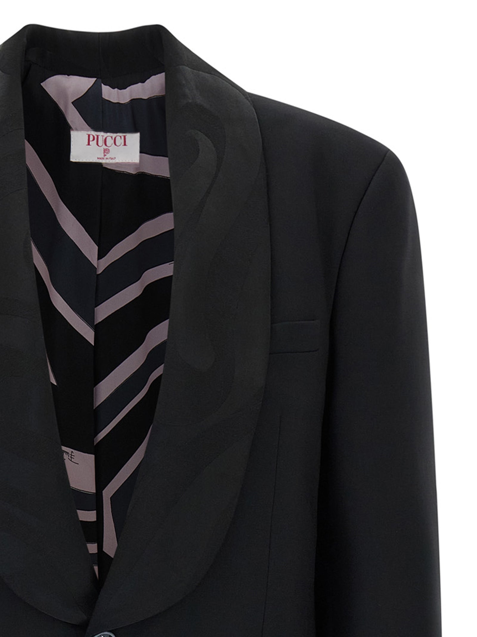 Emilio Pucci Black Virgin Wool Women's Blazer