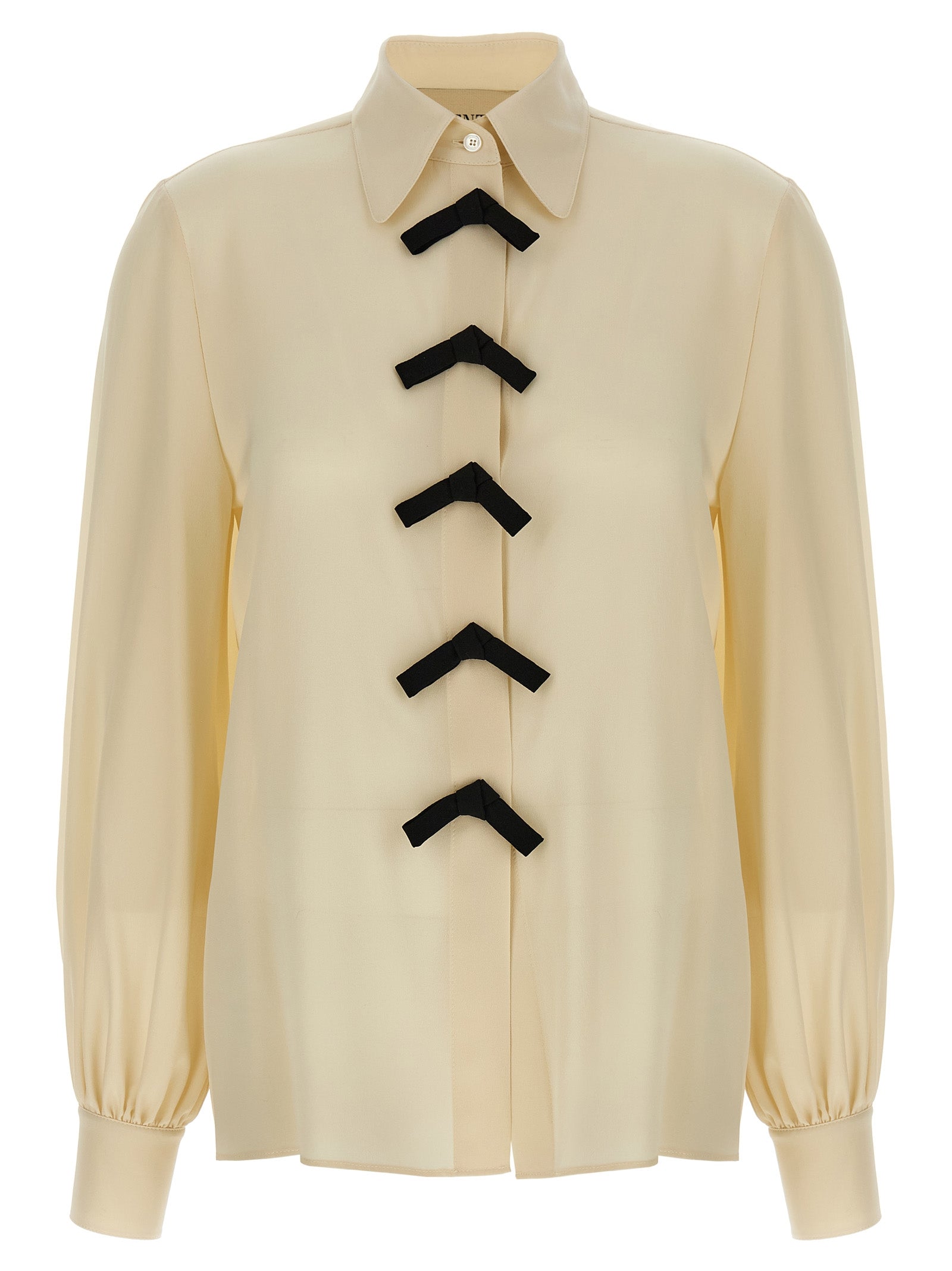 Valentino Garavani Beige Silk Women's Blouse