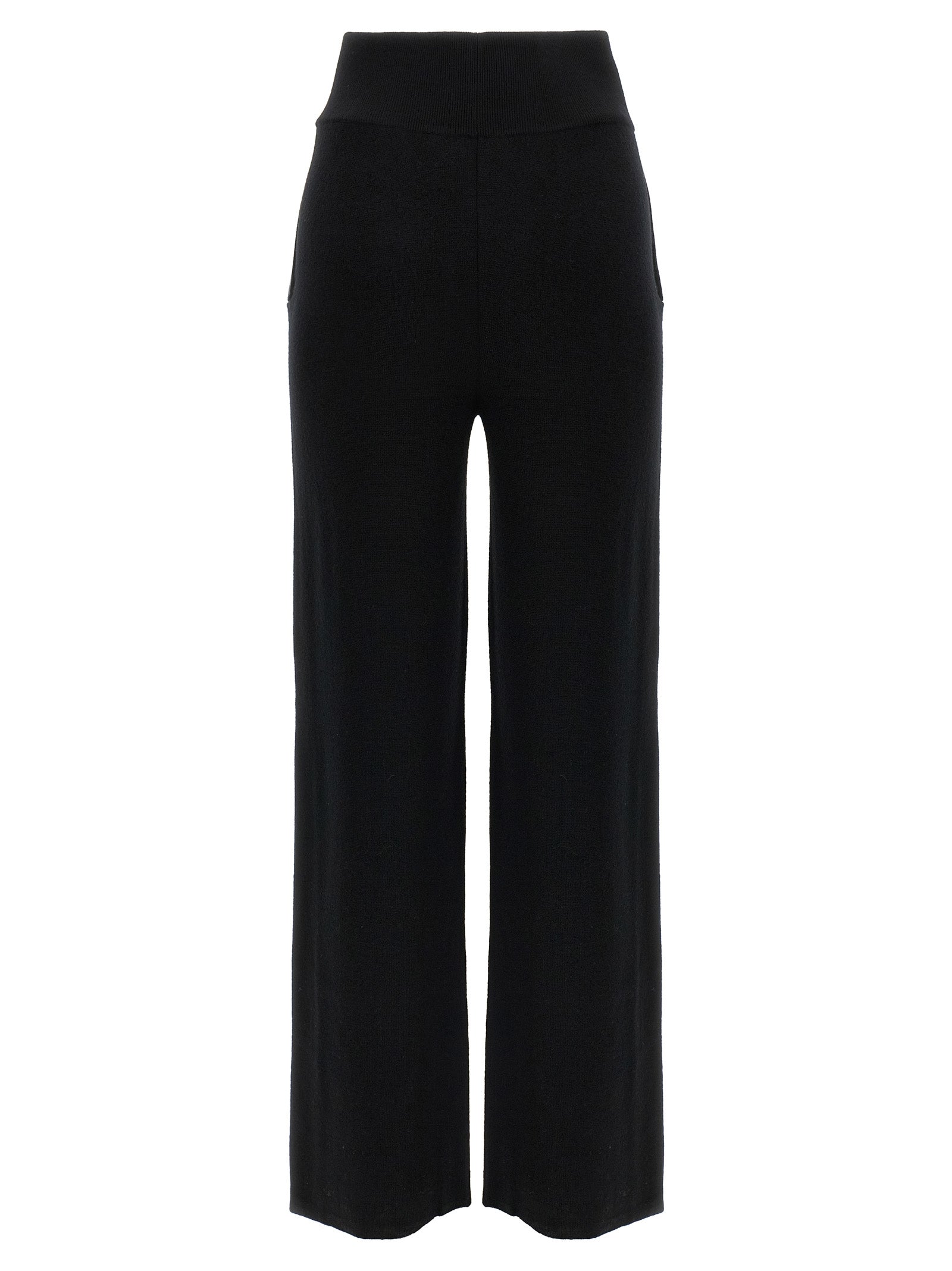 PERFECT MOMENT Black Merino Wool Casual Women's Pants