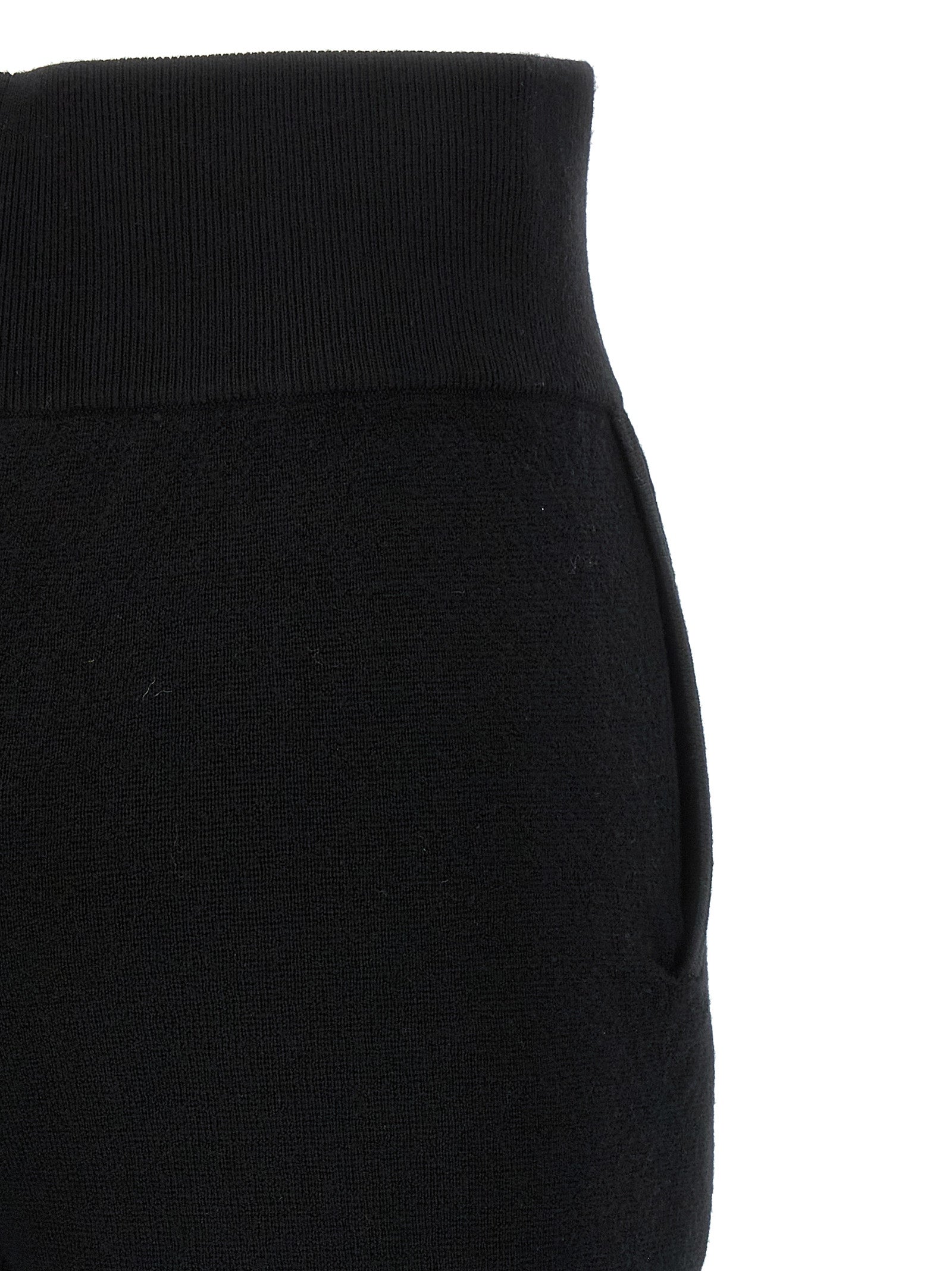PERFECT MOMENT Black Merino Wool Casual Women's Pants