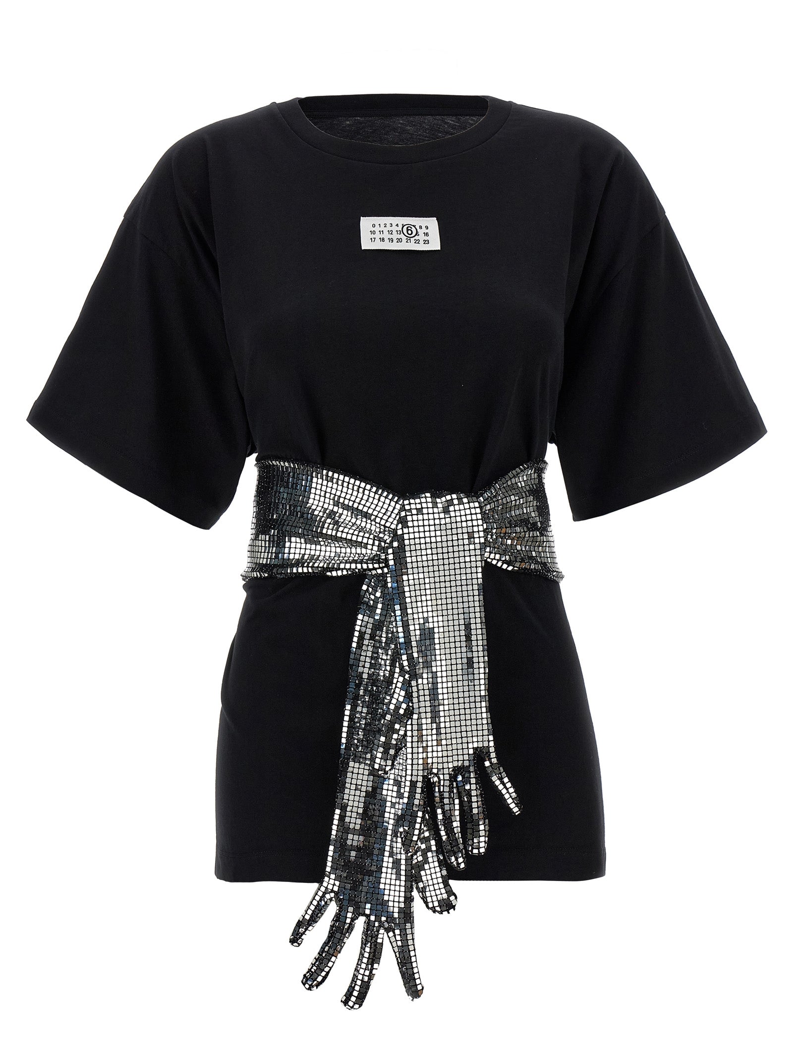MM6 Maison Margiela Black Cotton Women's T-Shirt
