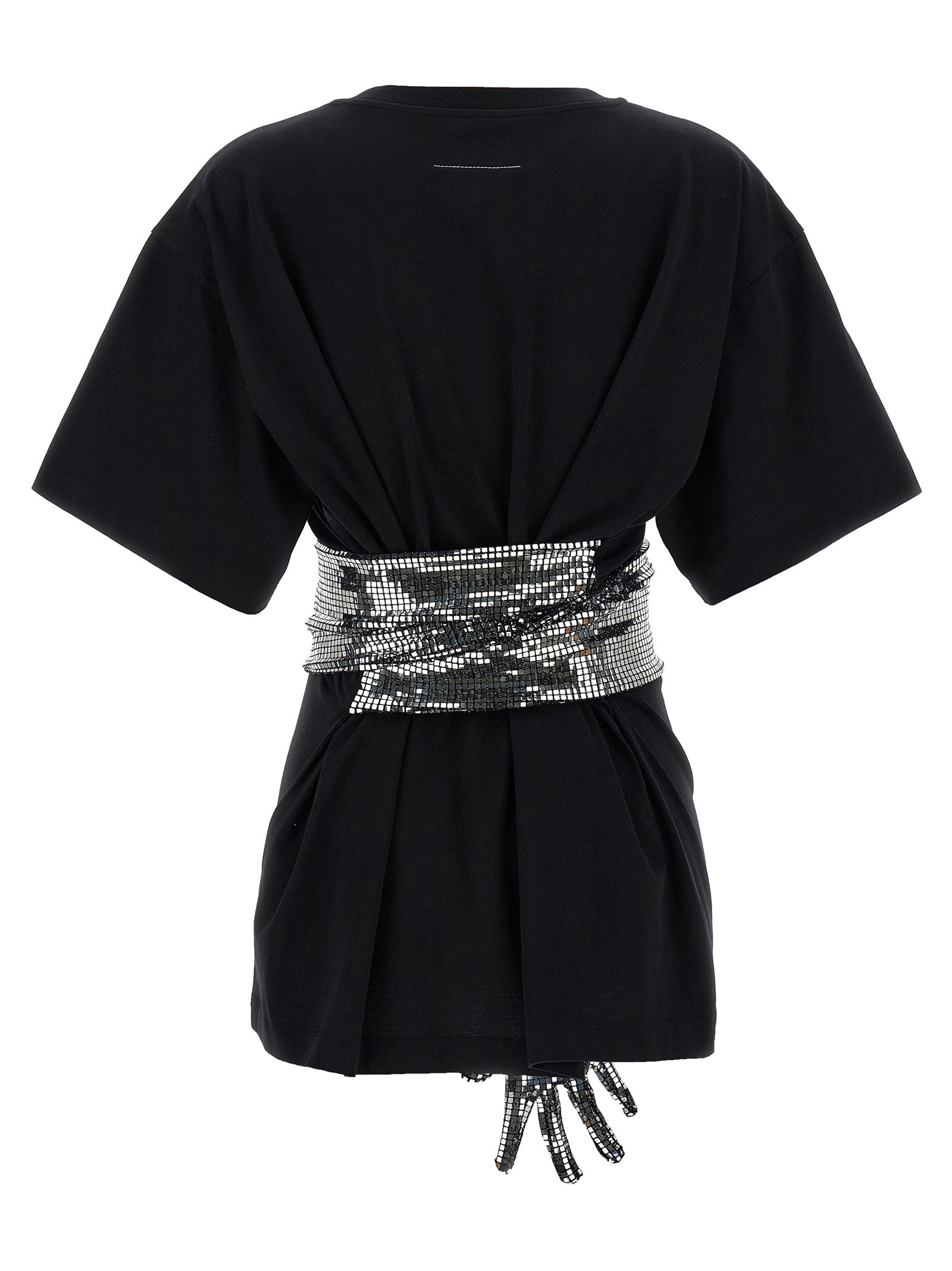 MM6 Maison Margiela Black Cotton Women's T-Shirt