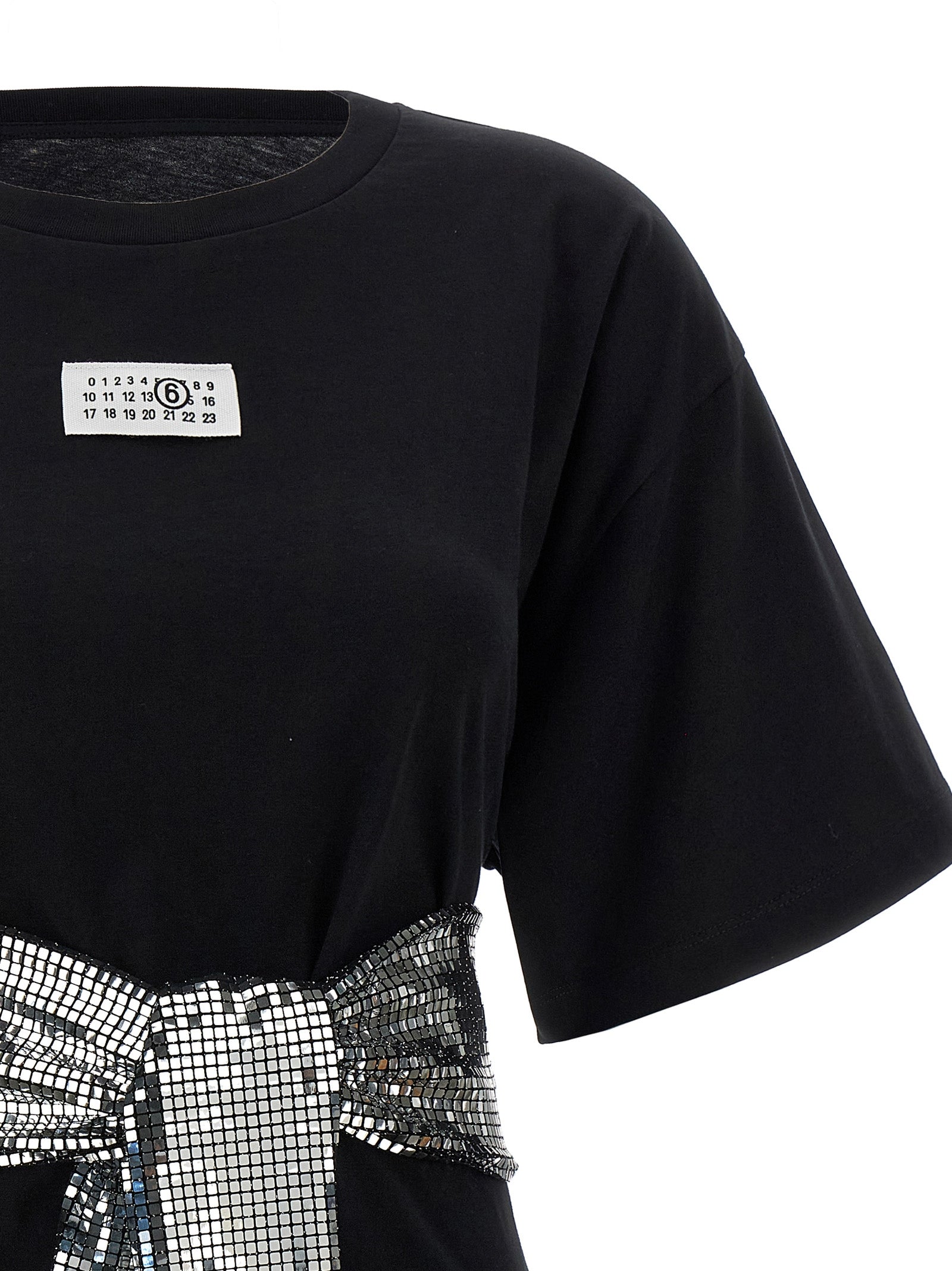 MM6 Maison Margiela Black Cotton Women's T-Shirt