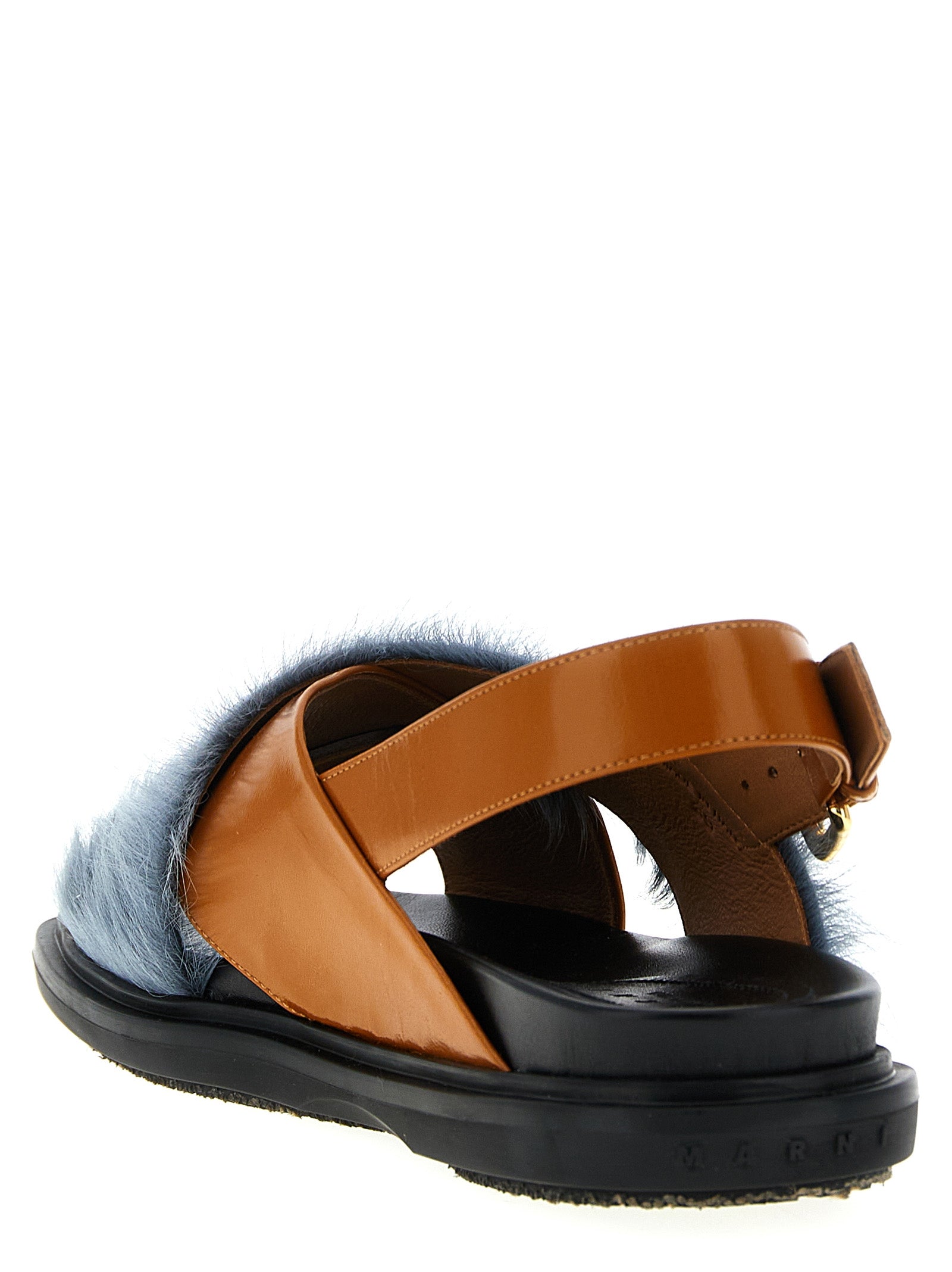 Marni Multicolor Lamb Leather Flat Women's Sandals