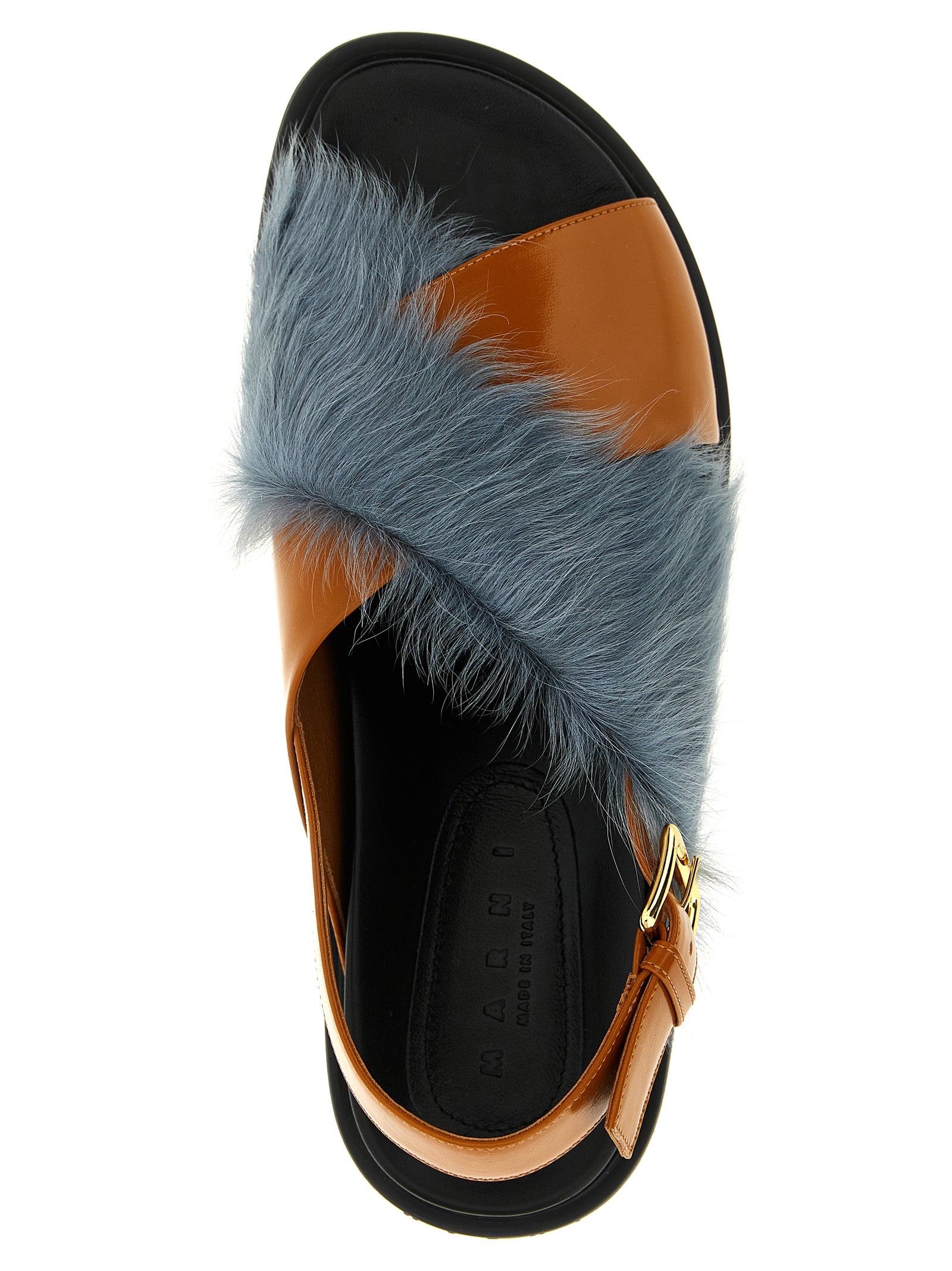 Marni Multicolor Lamb Leather Flat Women's Sandals
