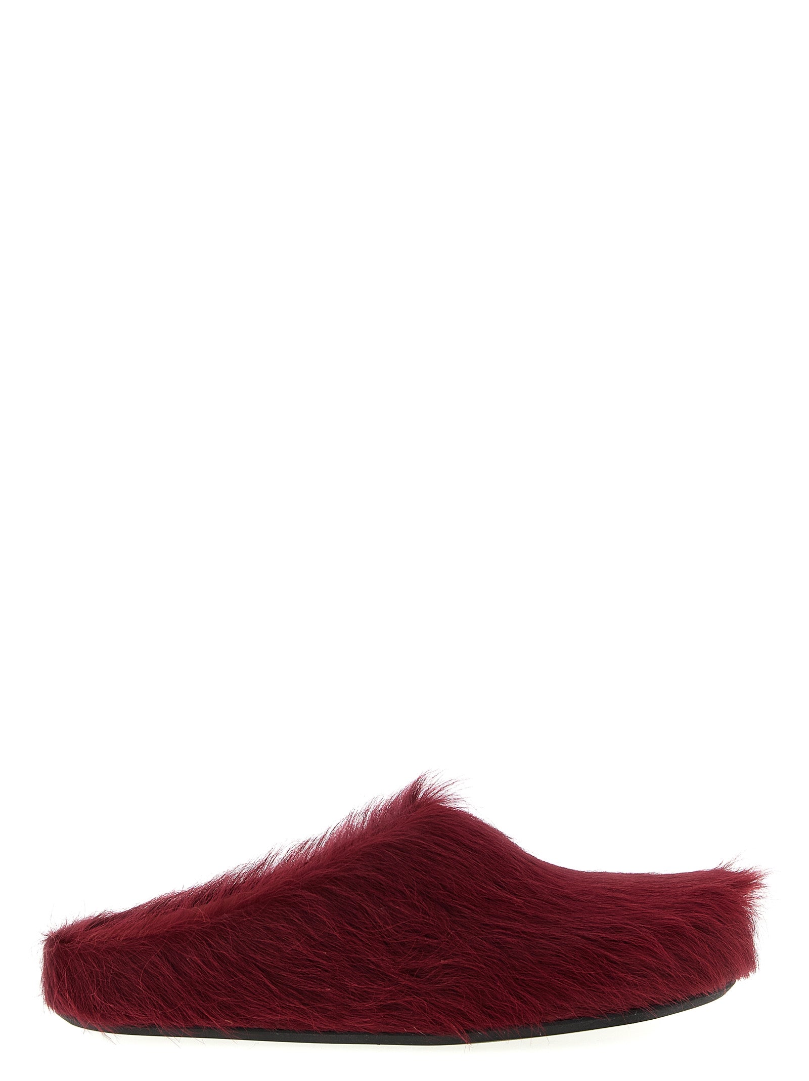 Marni Bordeaux Calfskin Men's Clogs