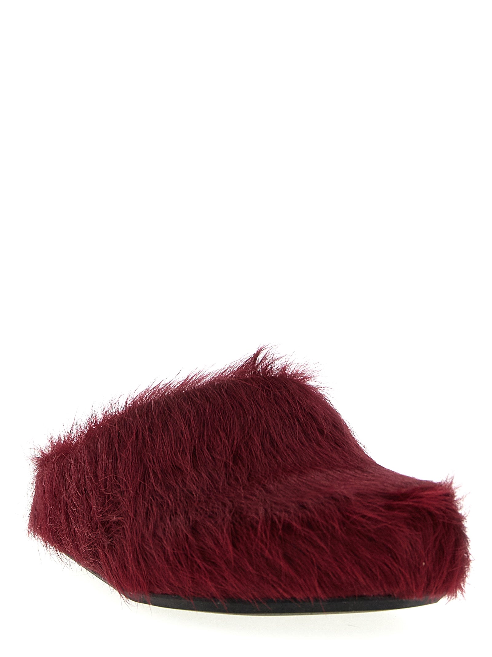 Marni Bordeaux Calfskin Men's Clogs