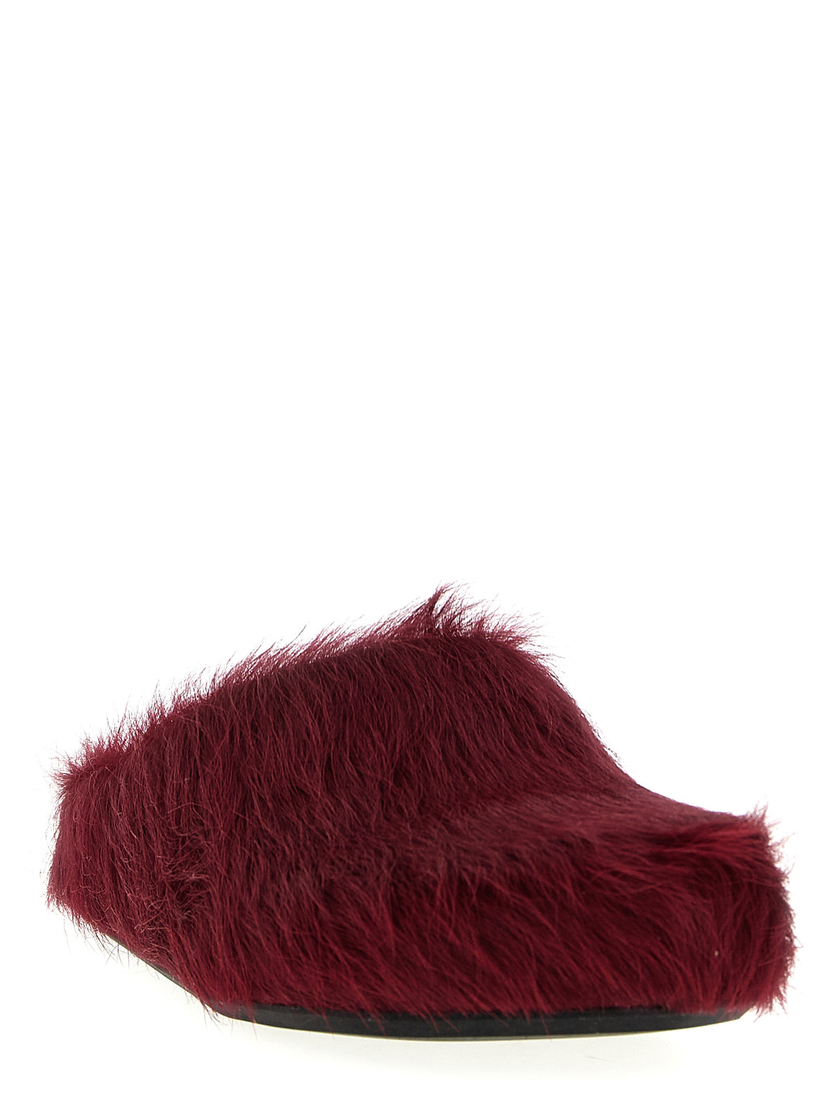 Marni Bordeaux Calfskin Men's Clogs