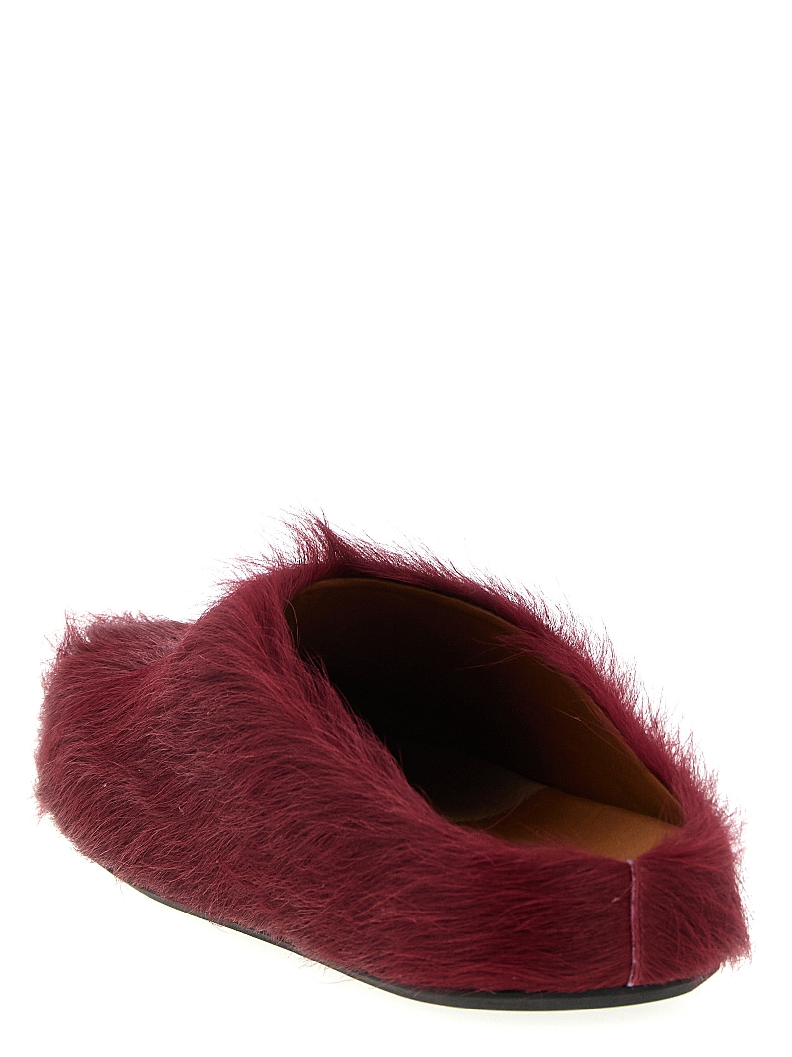 Marni Bordeaux Calfskin Men's Clogs