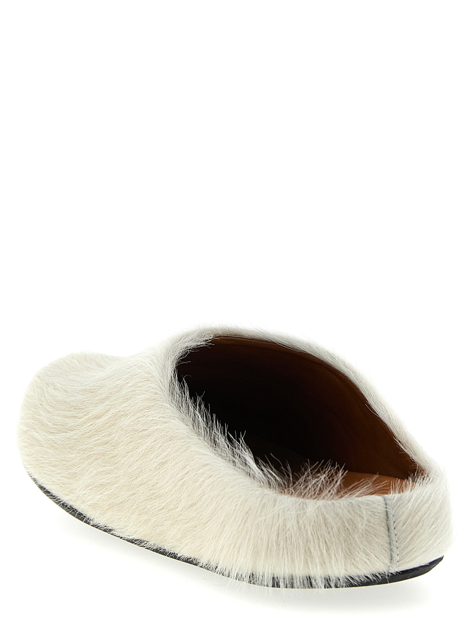 Marni White Calfskin Men's Mules