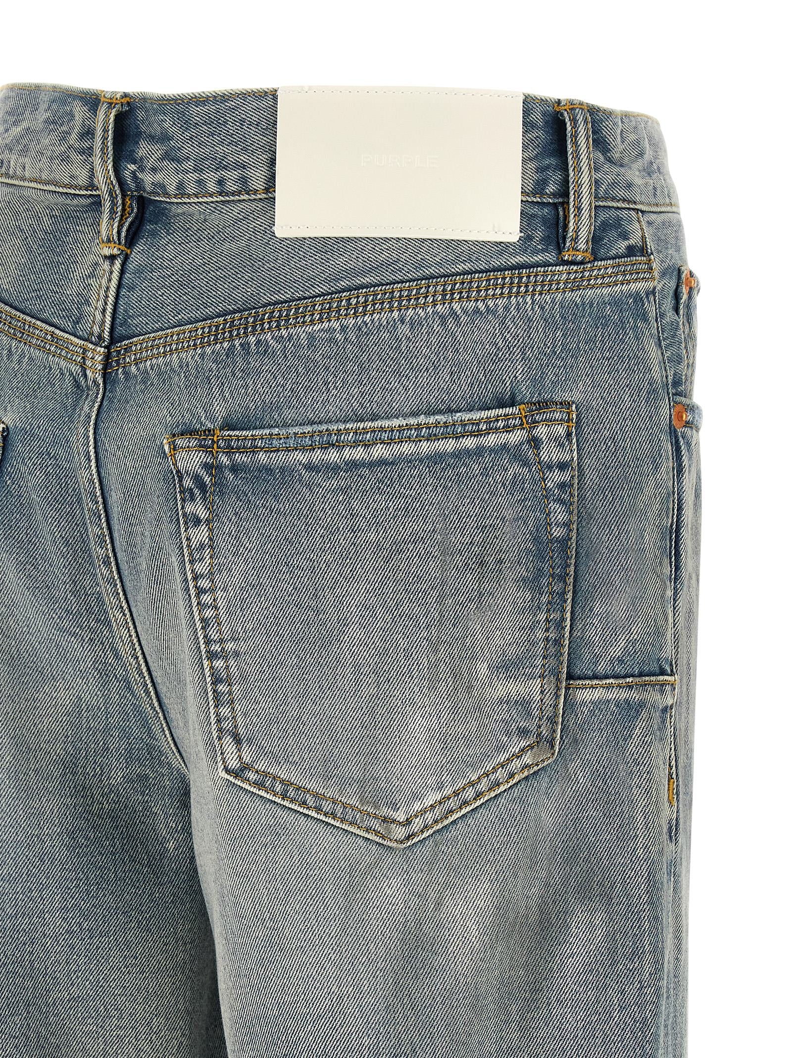 PURPLE Blue Cotton Straight-Leg Men's Jeans