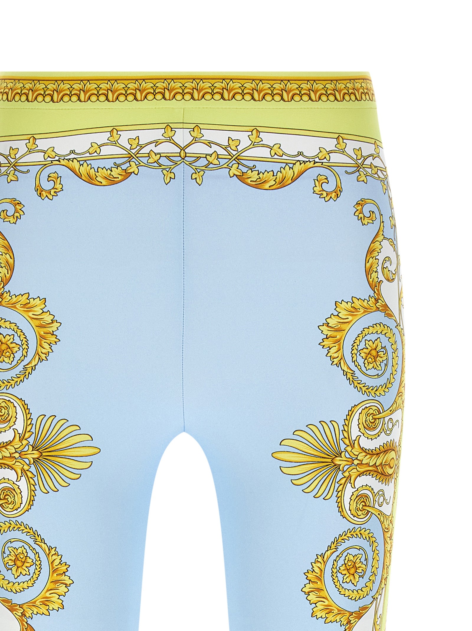 Versace Blue Nylon Women's Leggings