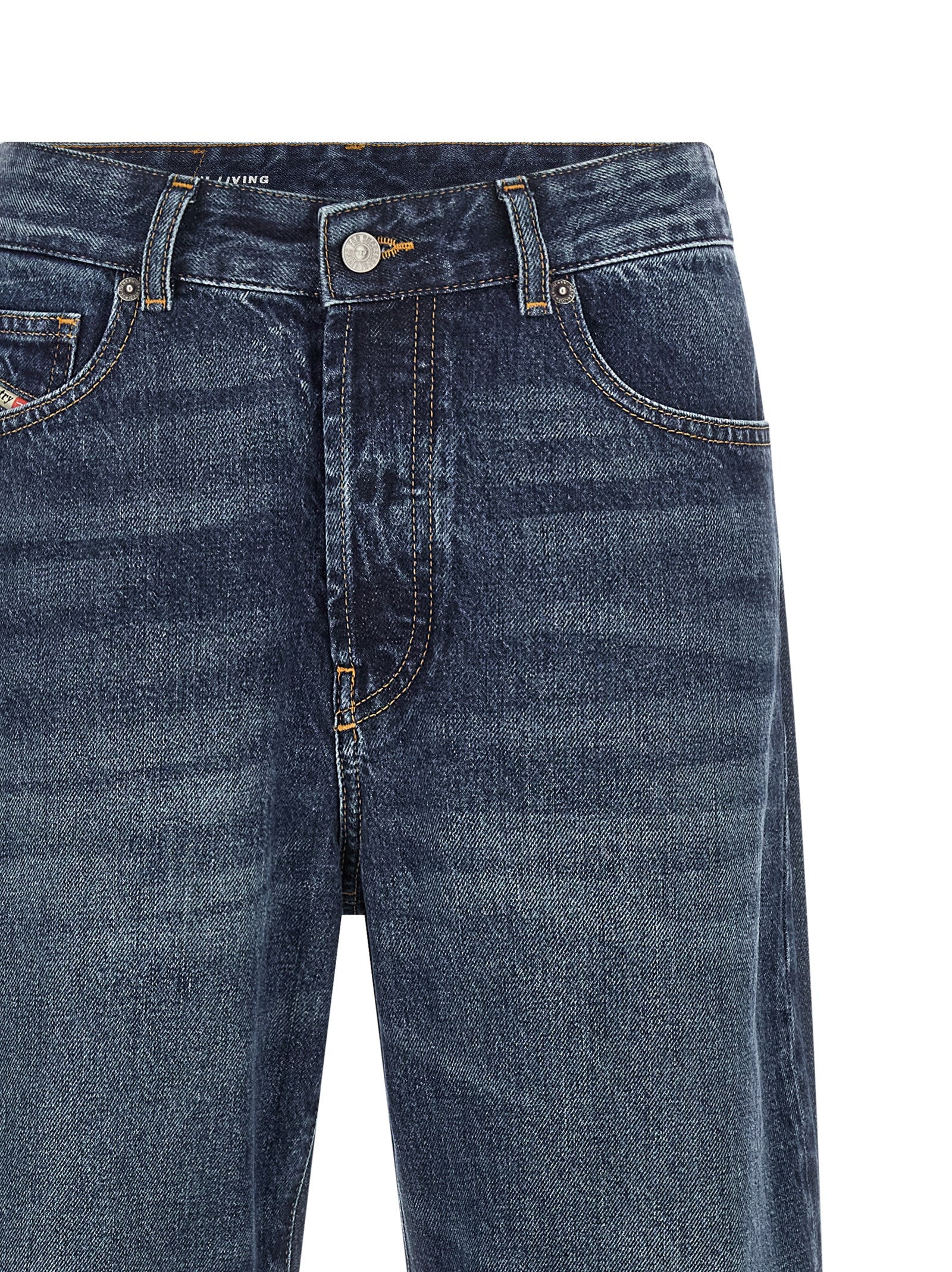 Diesel Blue Cotton Straight-Leg Women's Jeans