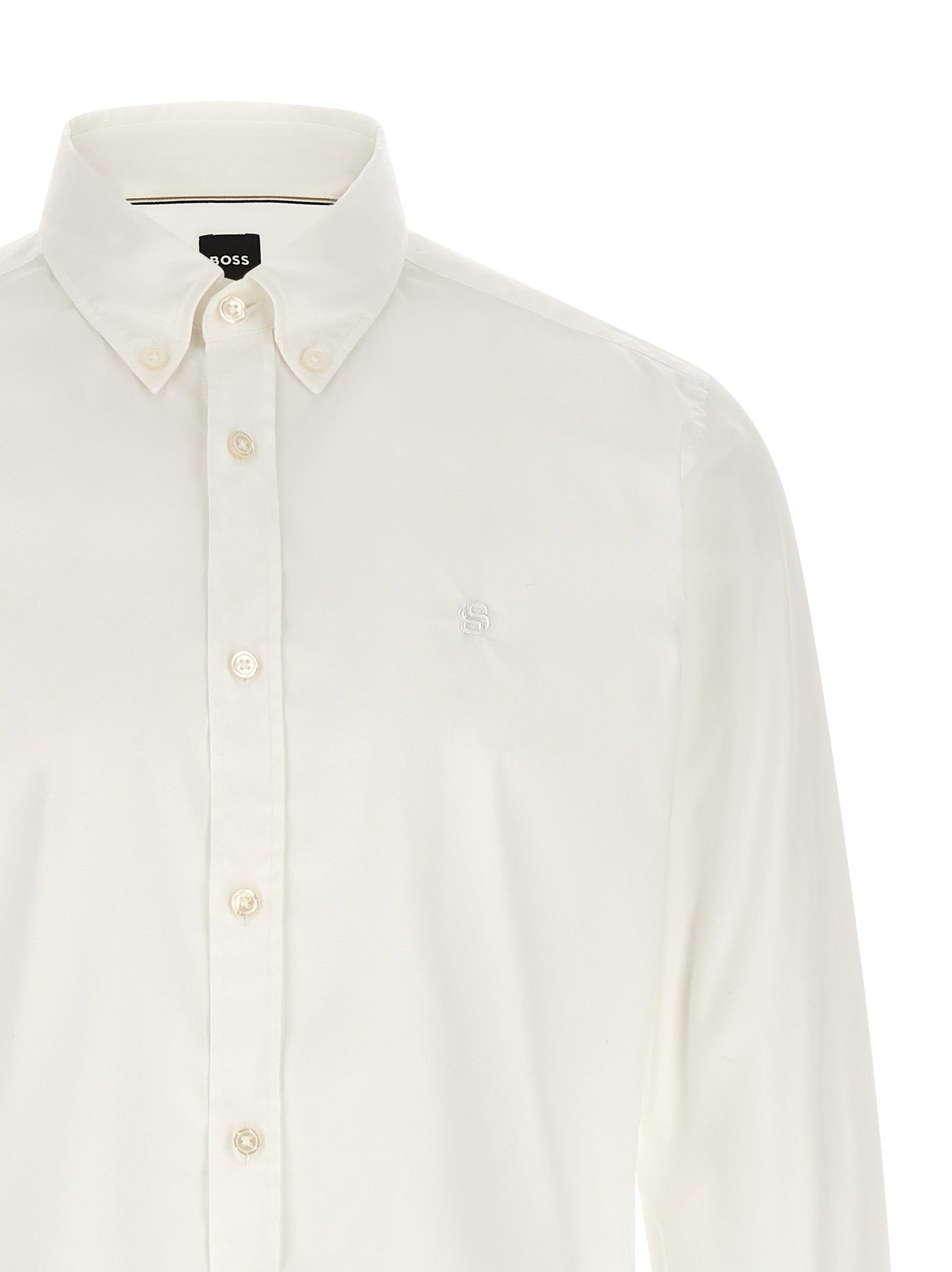 Hugo Boss White Cotton Men's Blouse