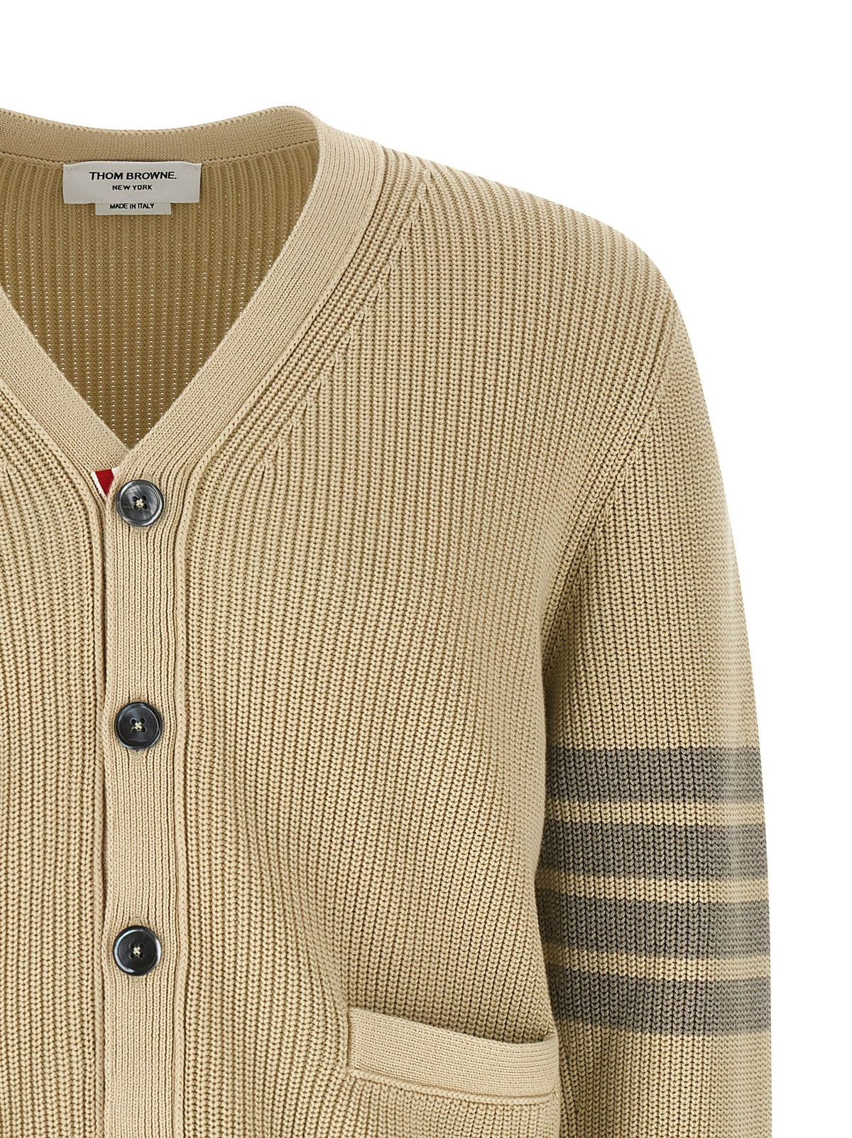 Thom Browne Beige Cotton Men's Cardigan