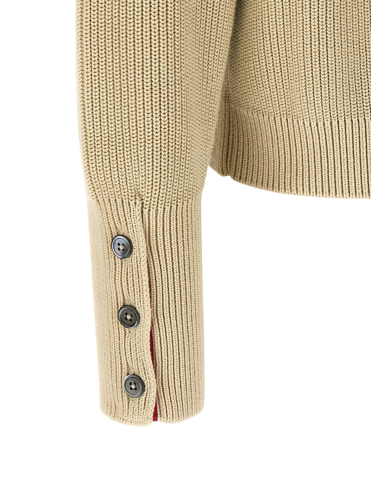 Thom Browne Beige Cotton Men's Cardigan