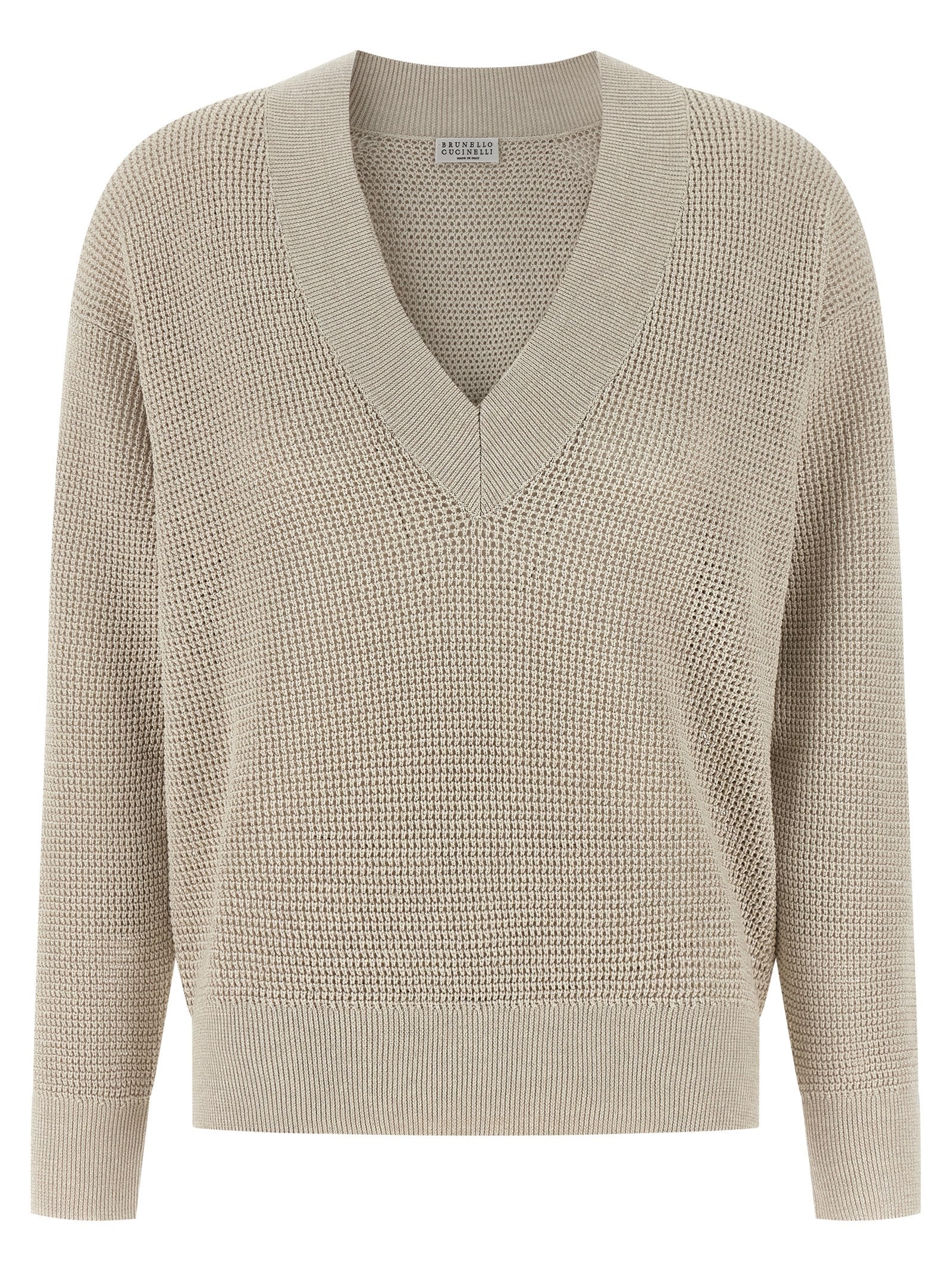 Brunello Cucinelli Beige Cotton Women's Cardigan