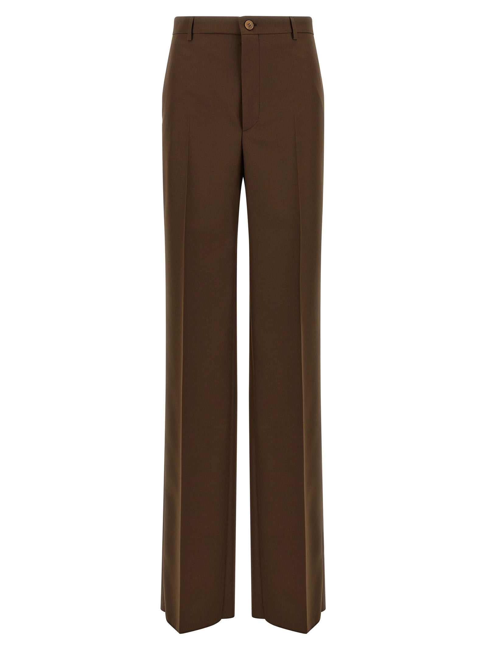 Gucci Brown Polyester Dress Women's Pants