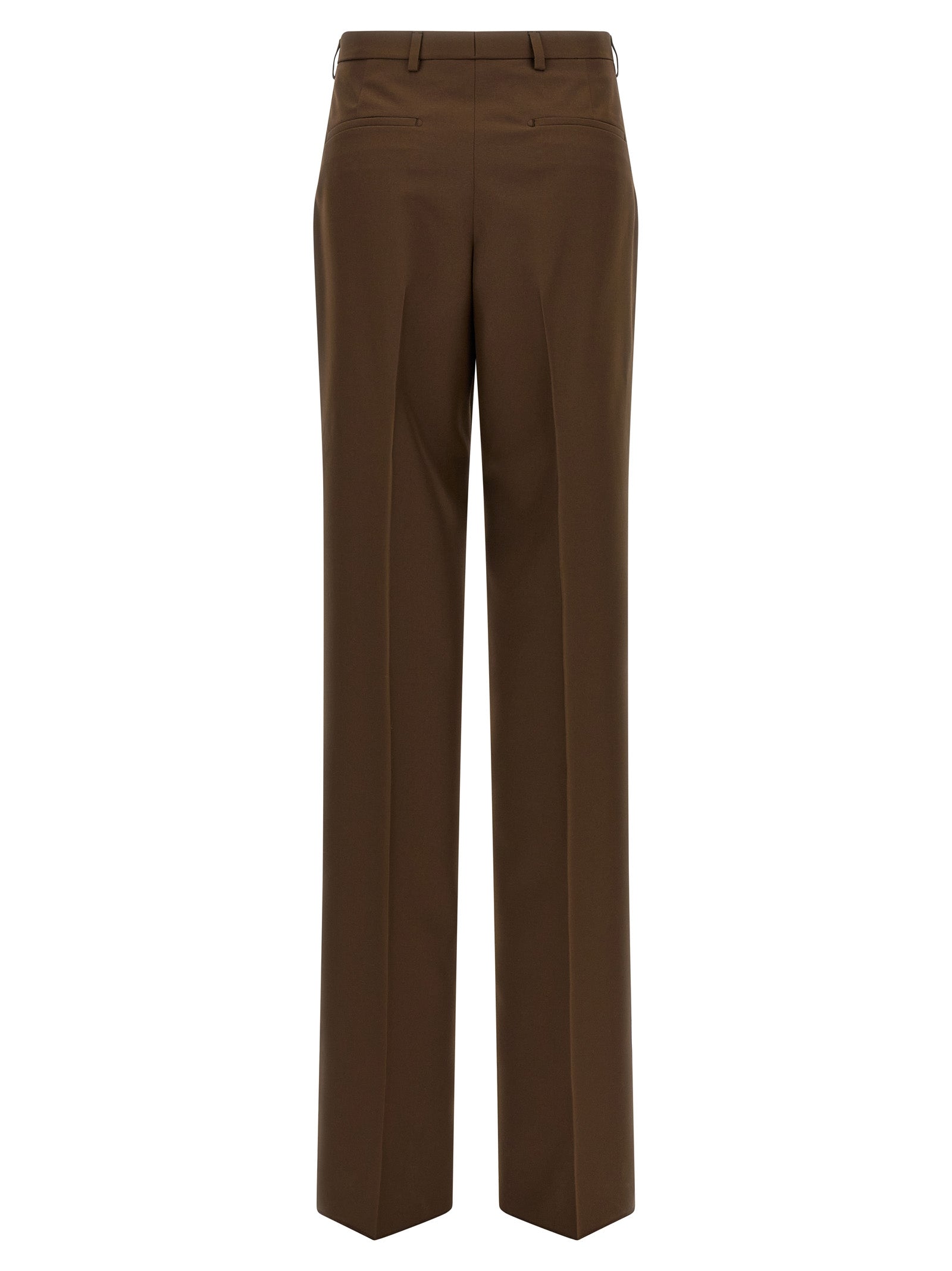 Gucci Brown Polyester Dress Women's Pants