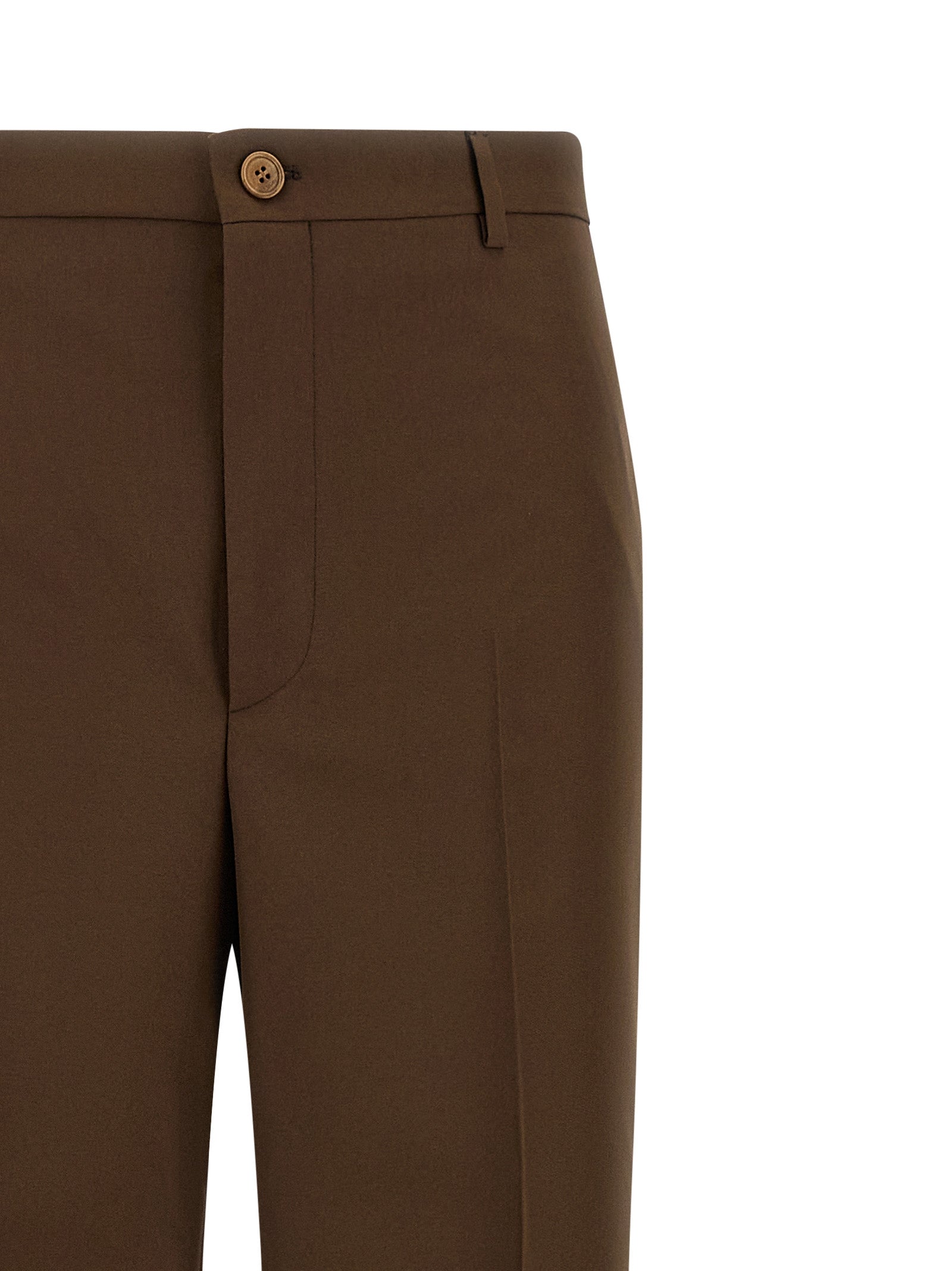 Gucci Brown Polyester Dress Women's Pants