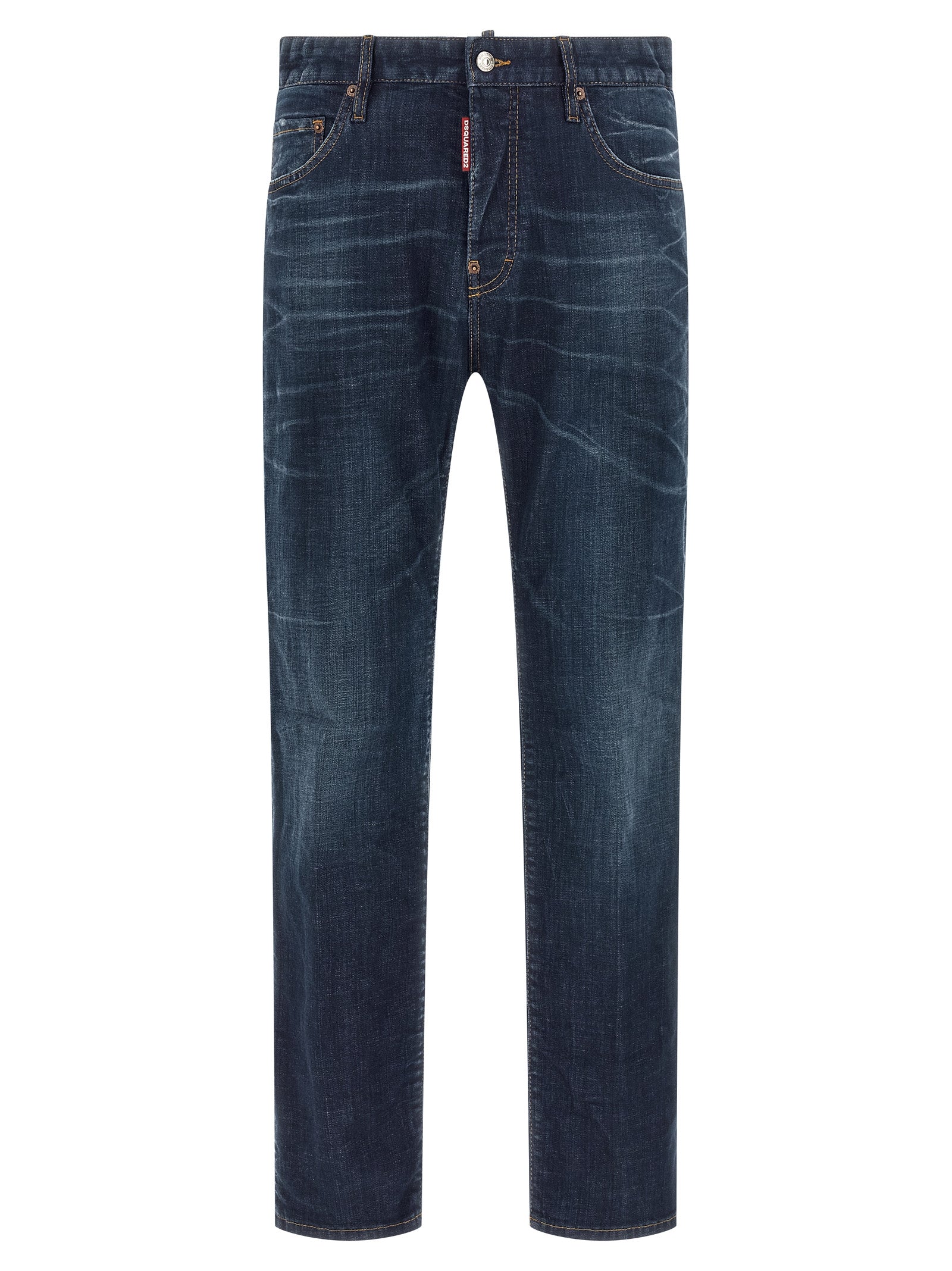 Dsquared² Blue Cotton Straight-Leg Men's Jeans