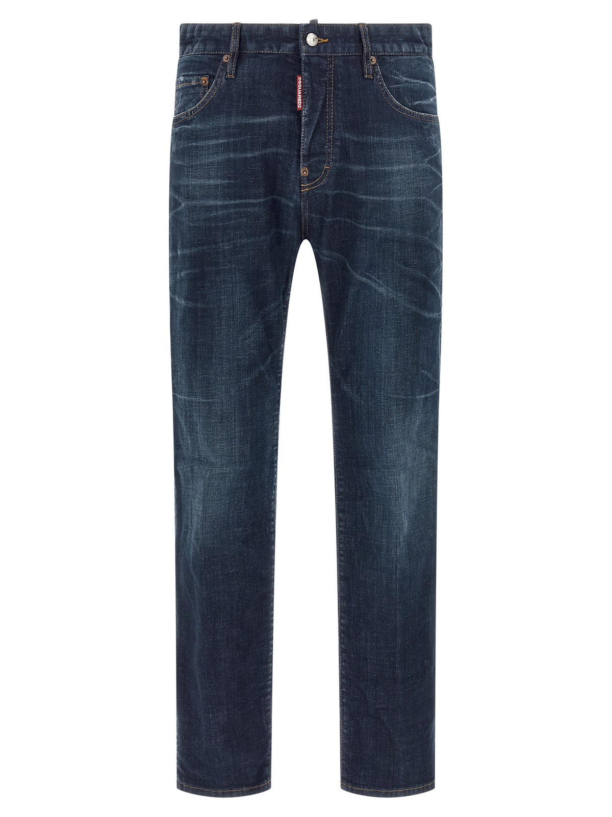 Dsquared² Blue Cotton Straight-Leg Men's Jeans