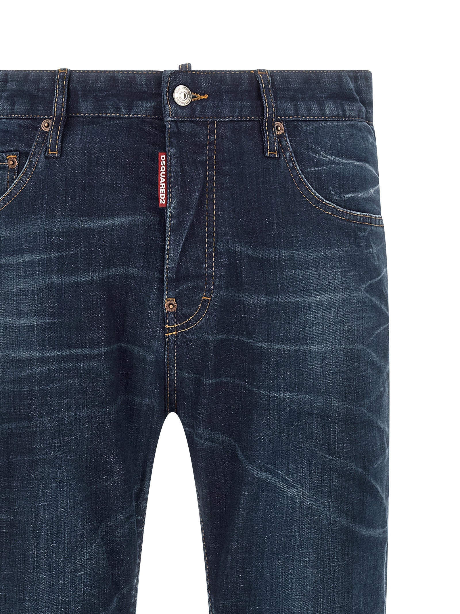 Dsquared² Blue Cotton Straight-Leg Men's Jeans
