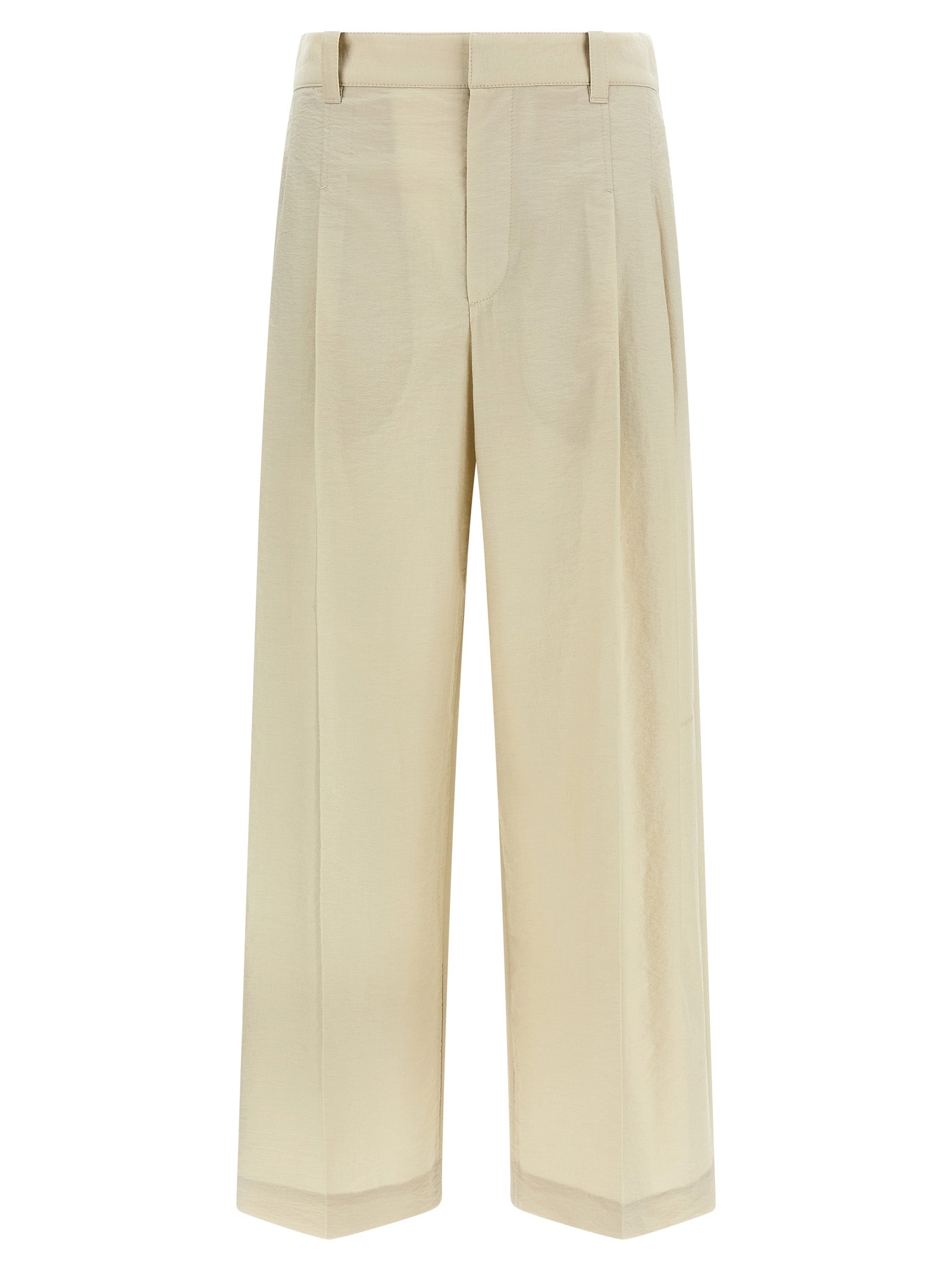 Brunello Cucinelli White Cotton Dress Women's Pants