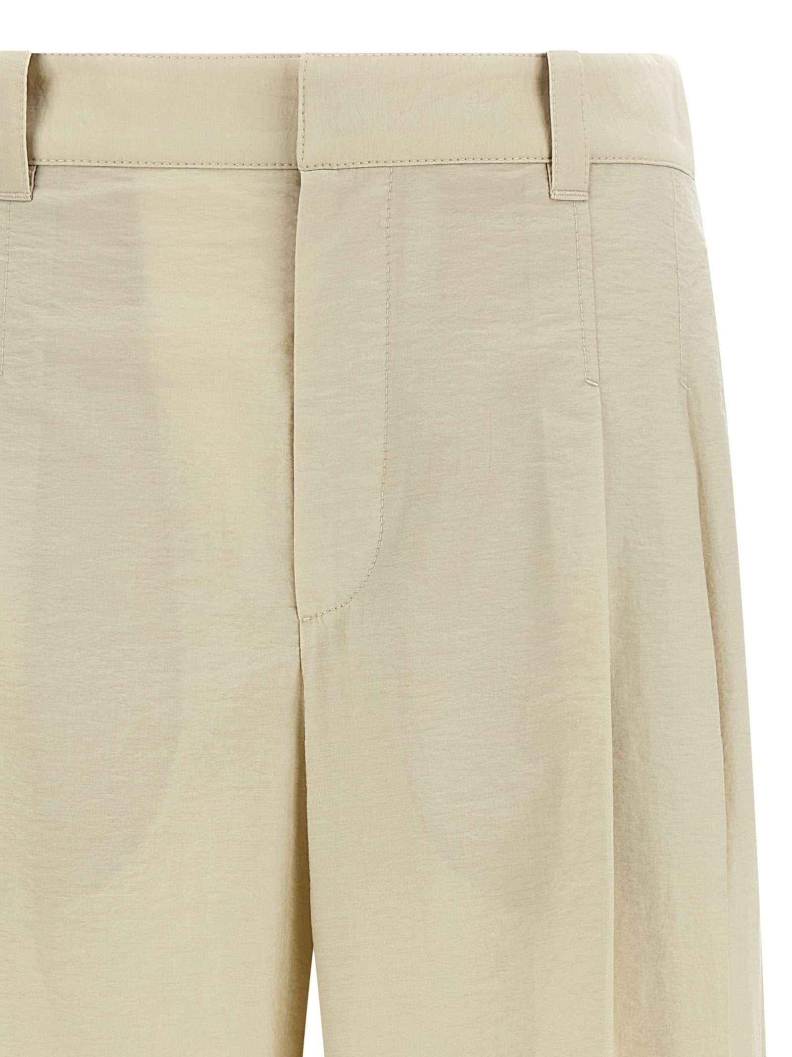 Brunello Cucinelli White Cotton Dress Women's Pants