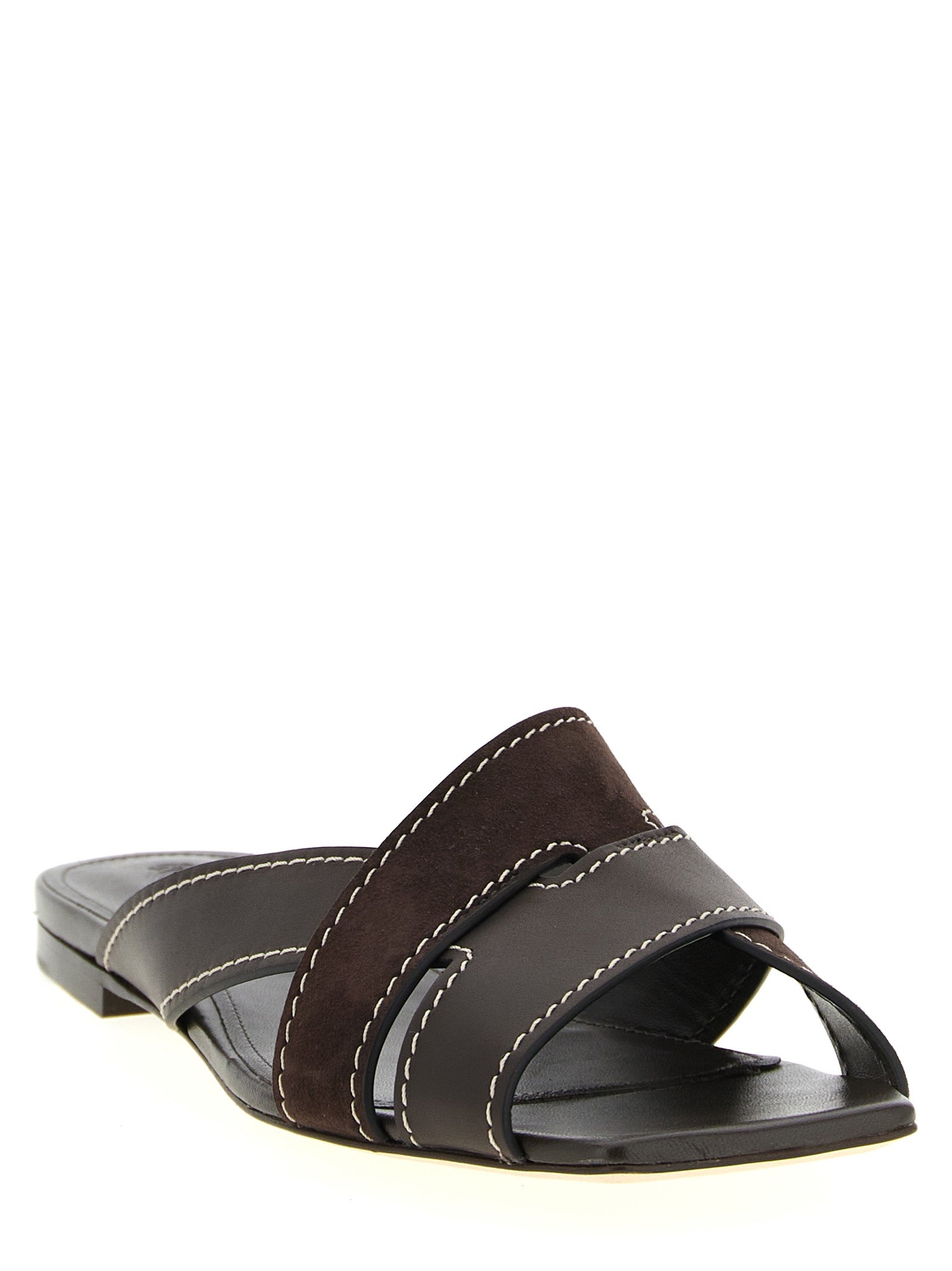 Tod's Brown Calfskin Women's Slides