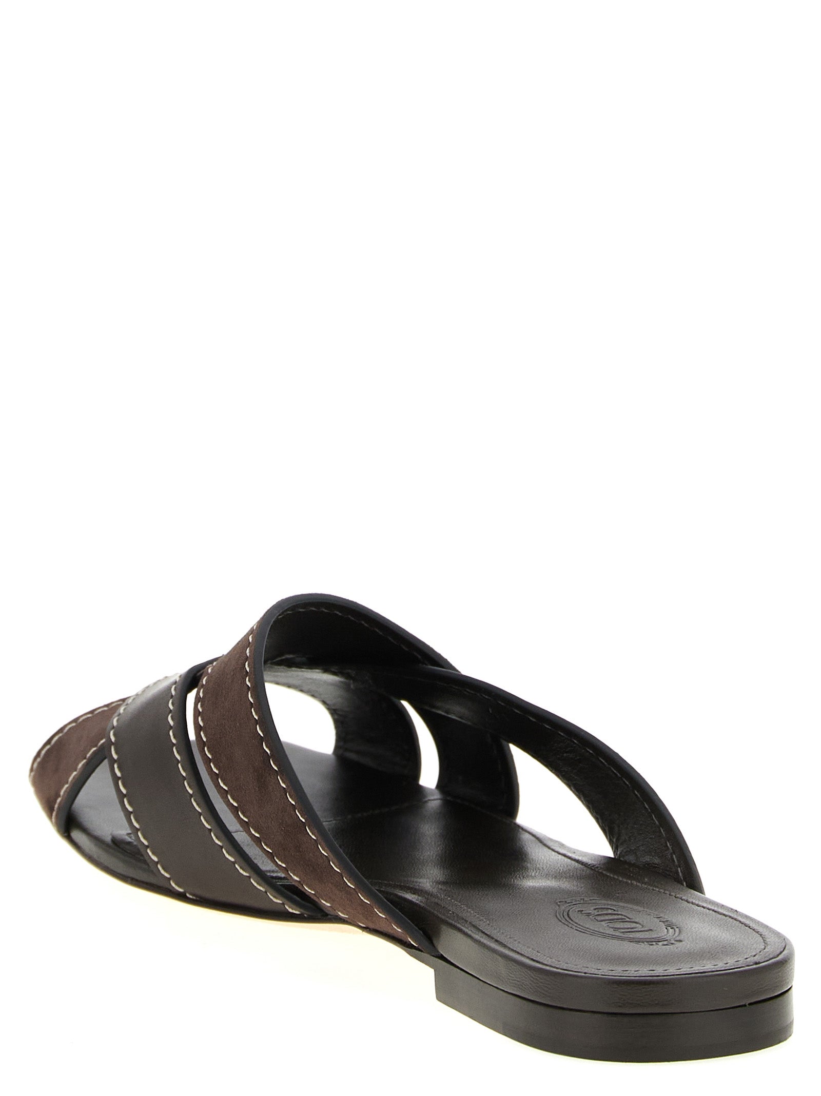 Tod's Brown Calfskin Women's Slides