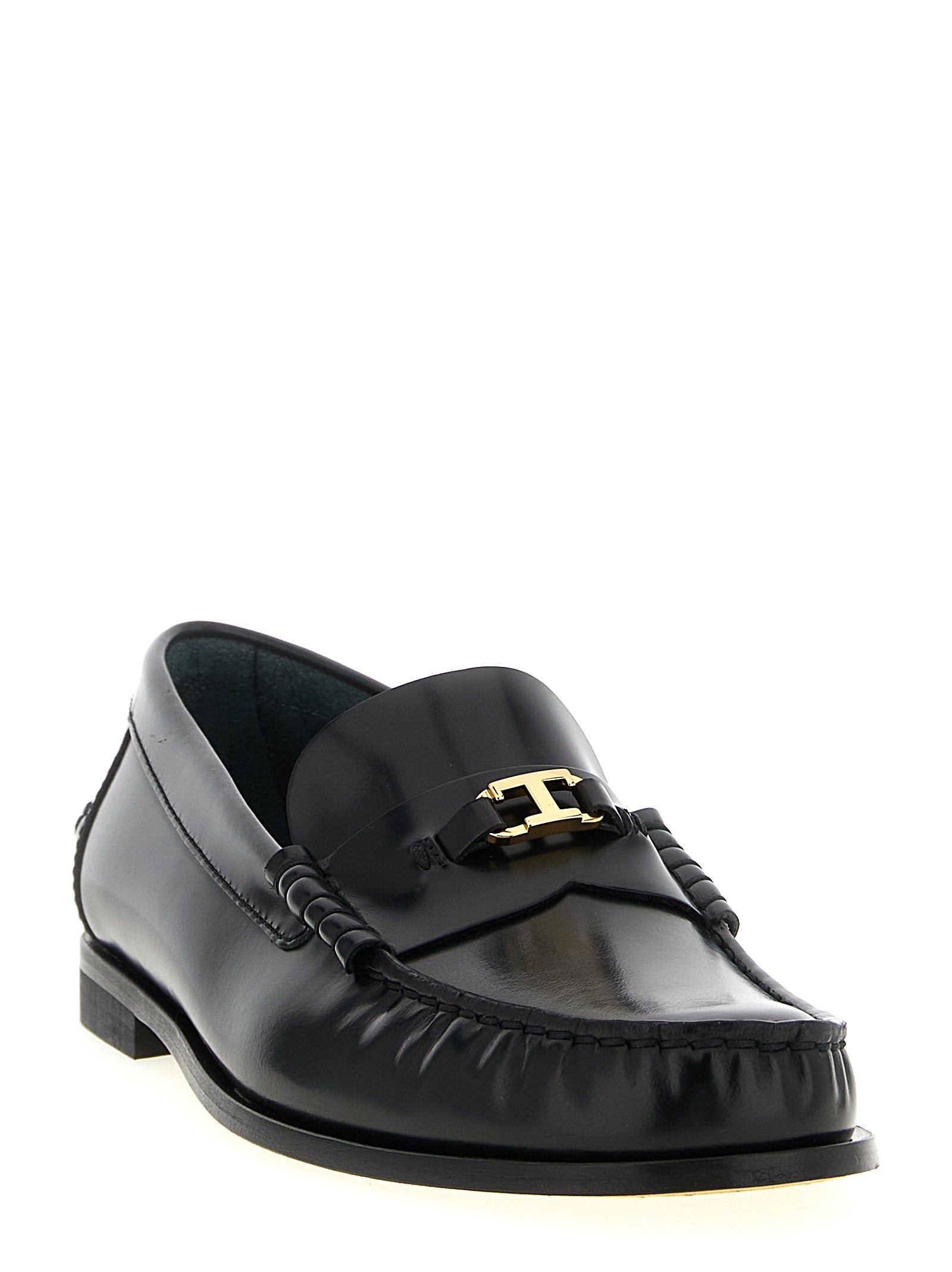 Tod's Black Calfskin Slip-On Women's Loafers