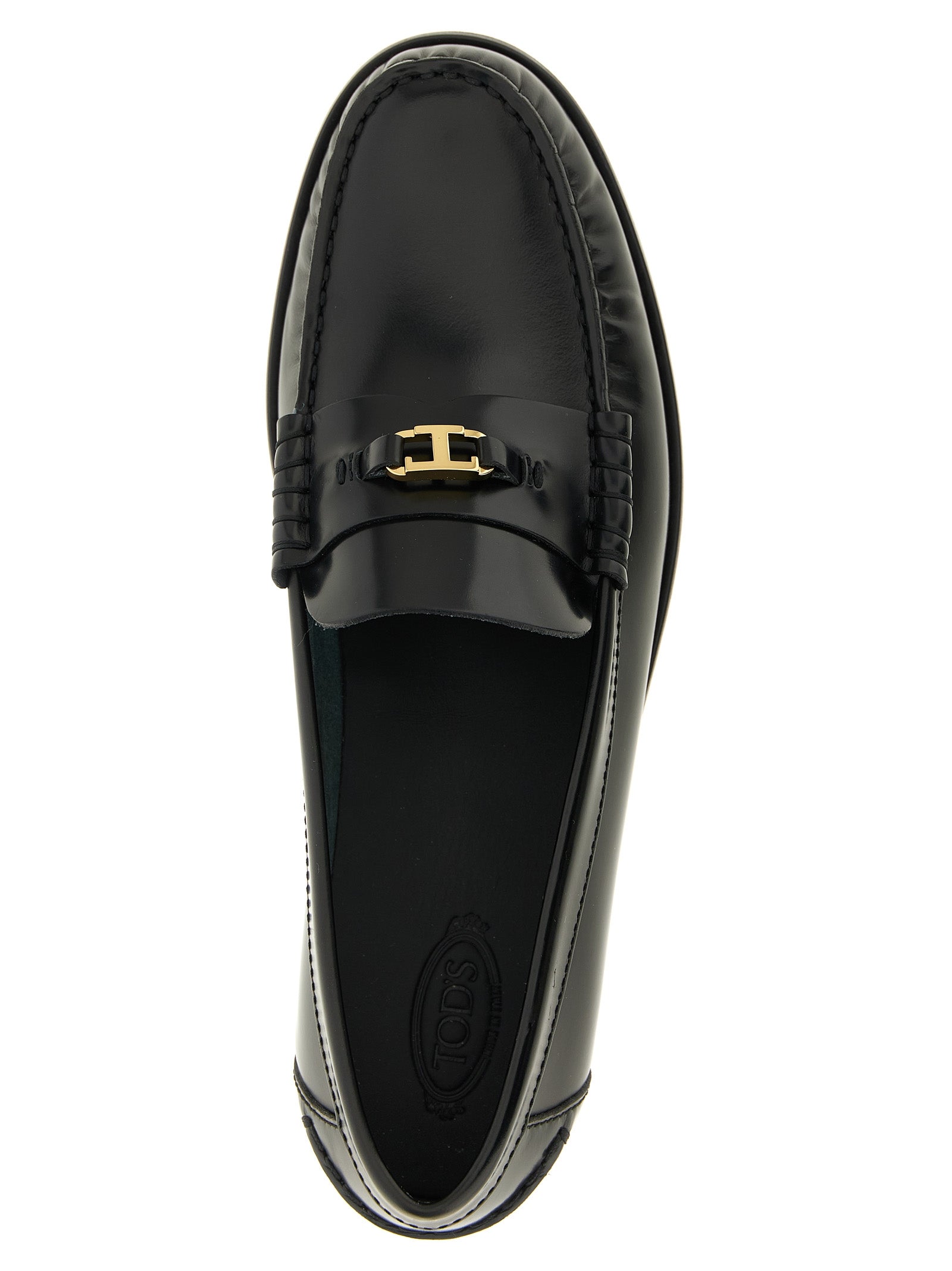 Tod's Black Calfskin Slip-On Women's Loafers