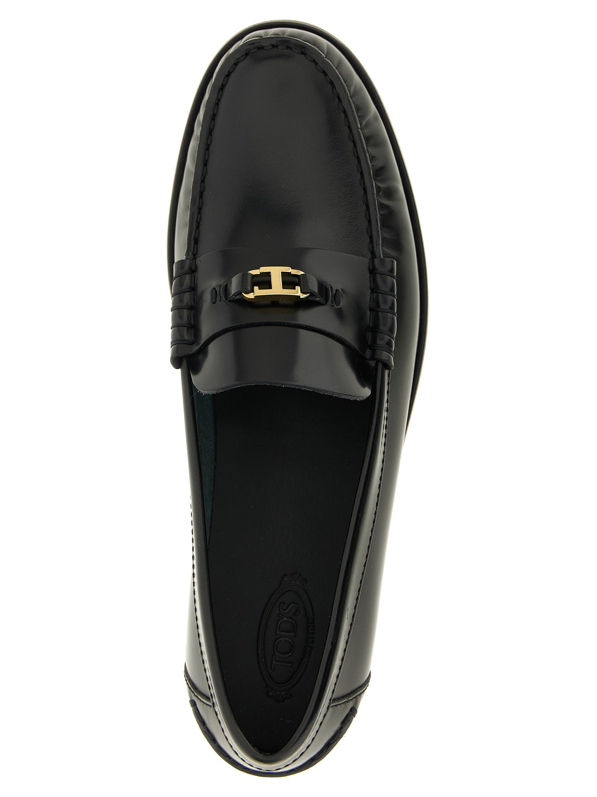 Tod's Black Calfskin Slip-On Women's Loafers