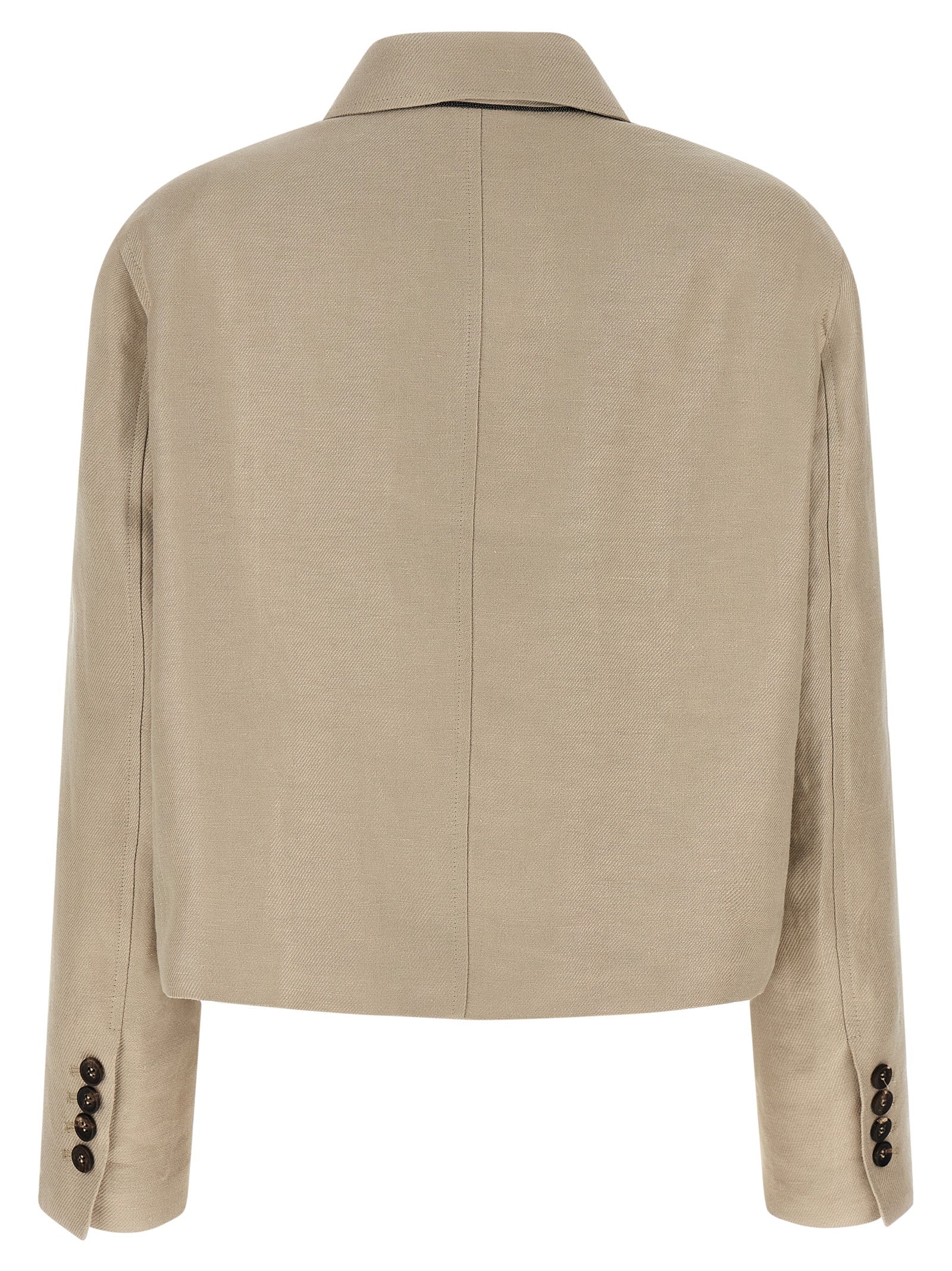 Brunello Cucinelli Beige Linen Women's Blazer