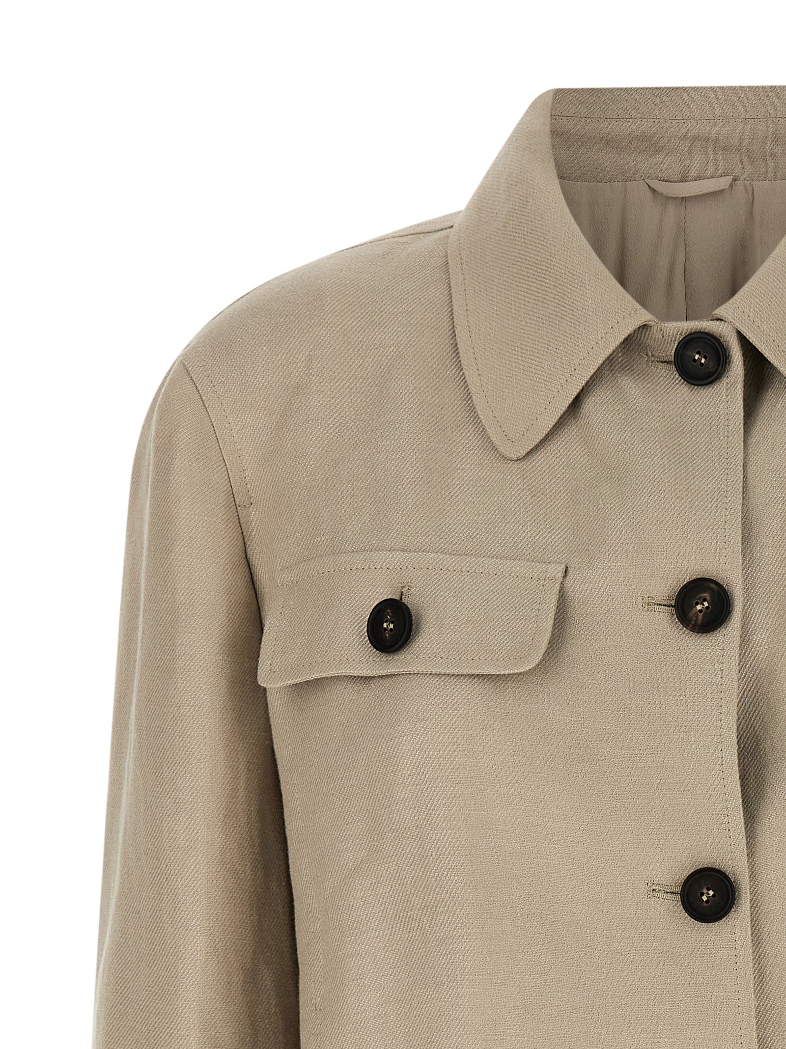 Brunello Cucinelli Beige Linen Women's Blazer
