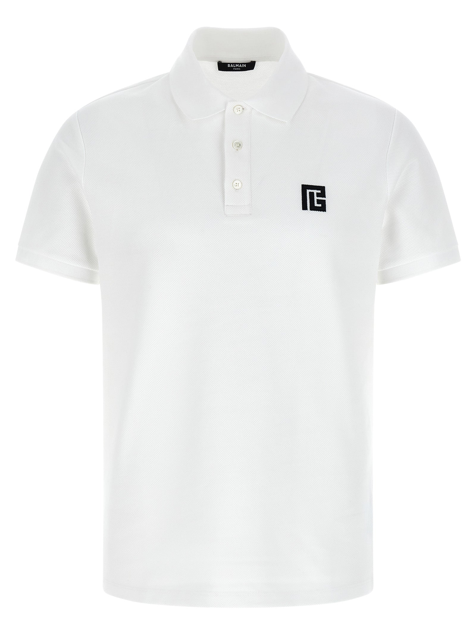 Balmain Bicolor Cotton Polo Men's Shirt